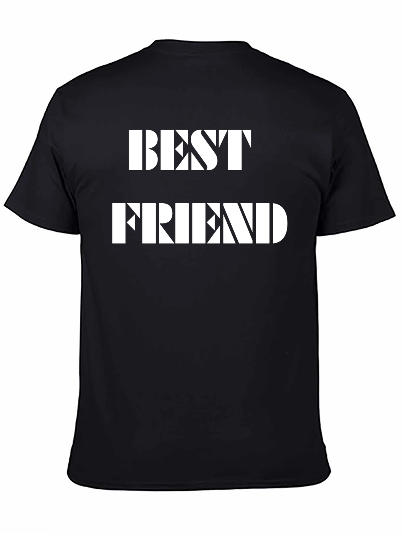 Best Friend Graphic Tee - Black Cotton T-Shirt