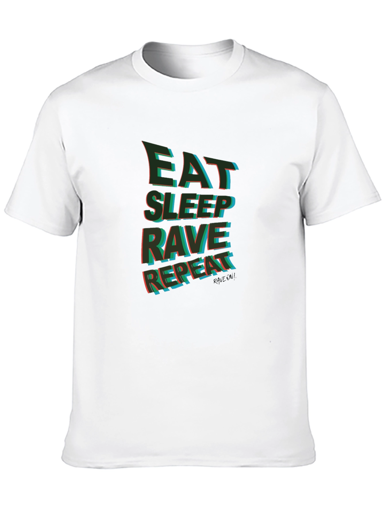 Eat Sleep Rave Repeat Graphic Tee - Black