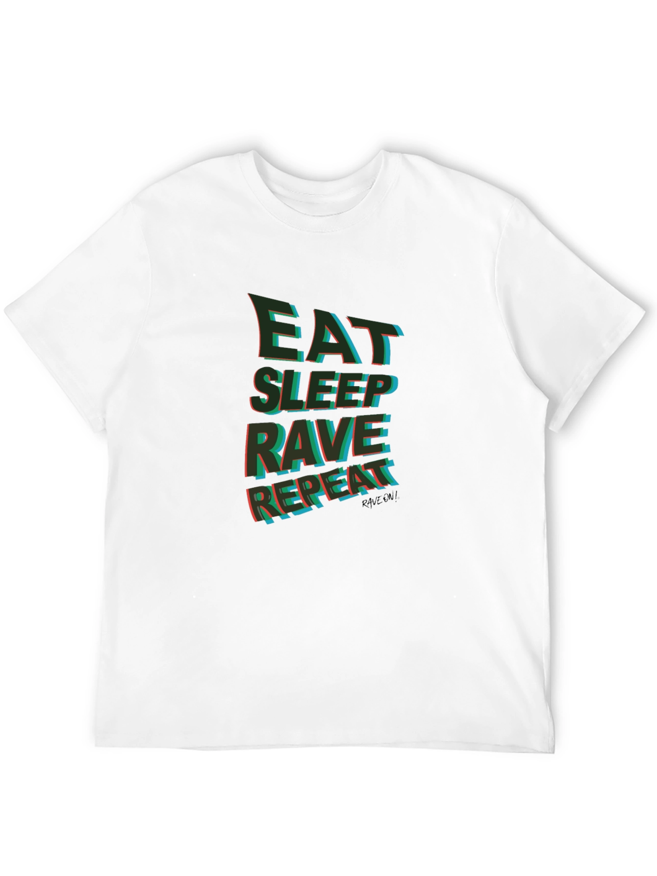 Eat Sleep Rave Repeat Graphic Tee - Black