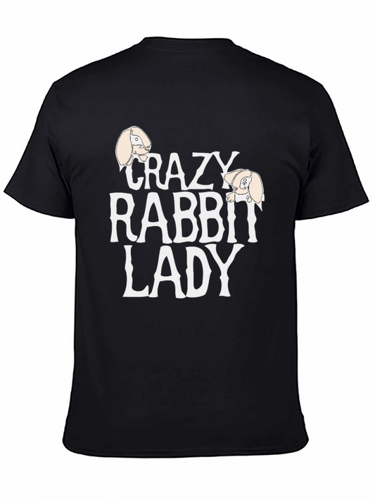 Crazy Rabbit Lady T-Shirt - Cute Pet Lover Tee