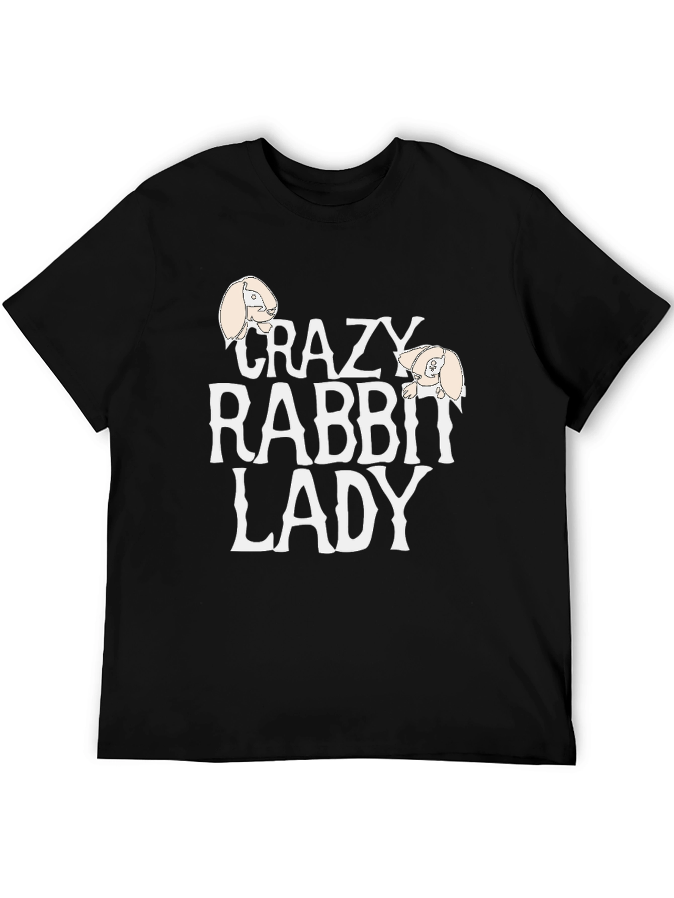 Crazy Rabbit Lady T-Shirt - Cute Pet Lover Tee