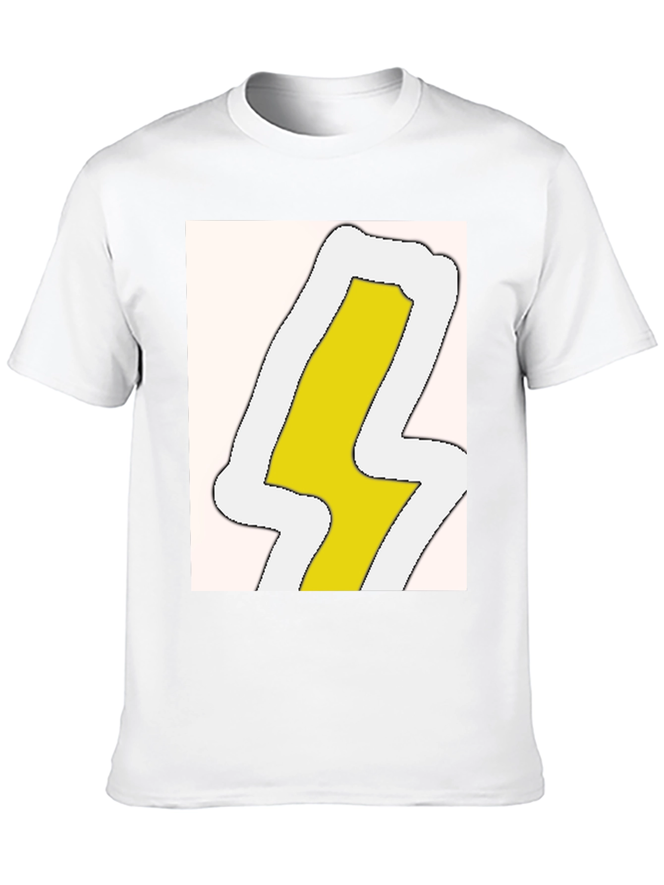 Lightning Bolt Graphic Tee - Black Cotton Blend