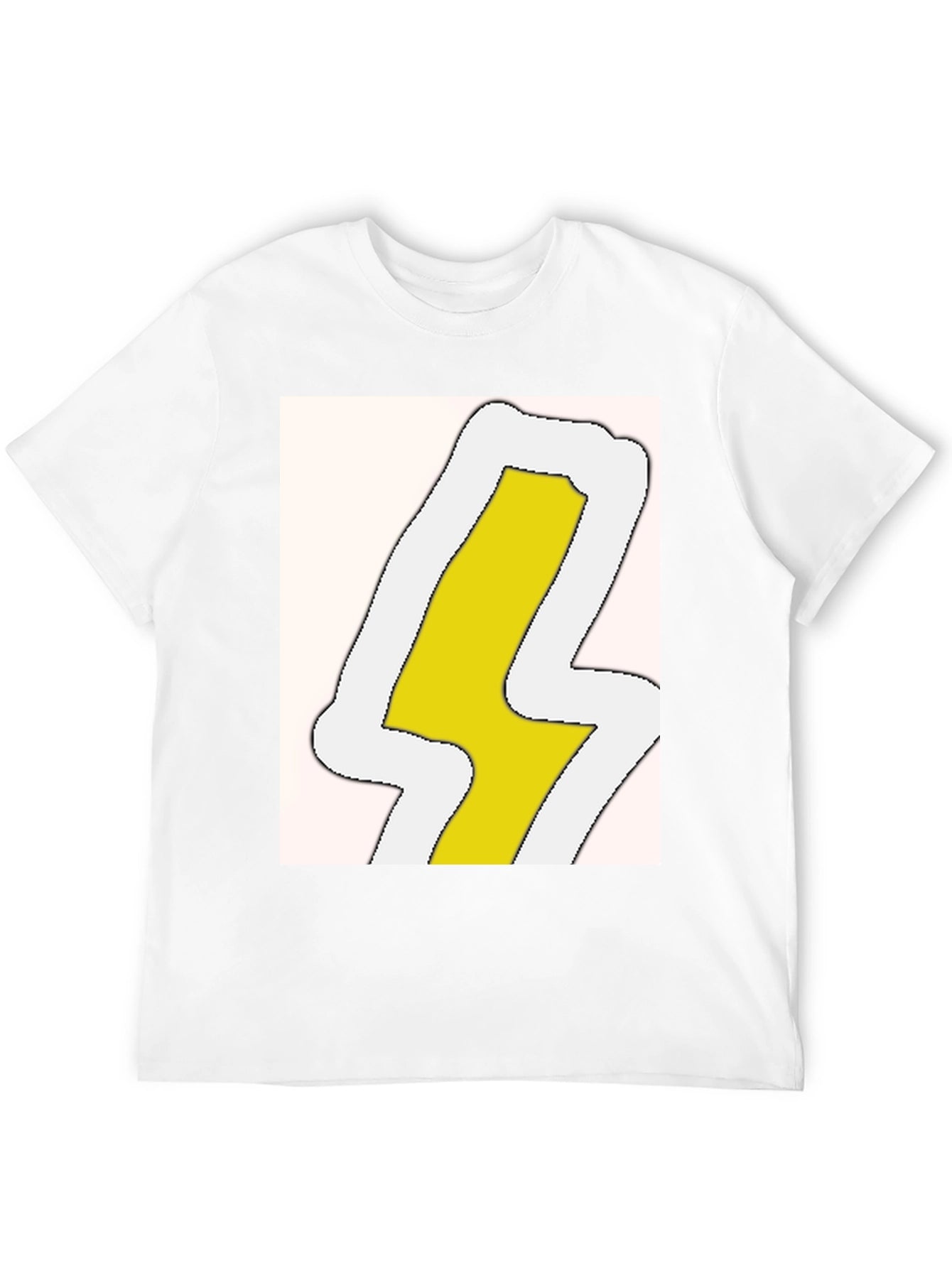 Lightning Bolt Graphic Tee - Black Cotton Blend