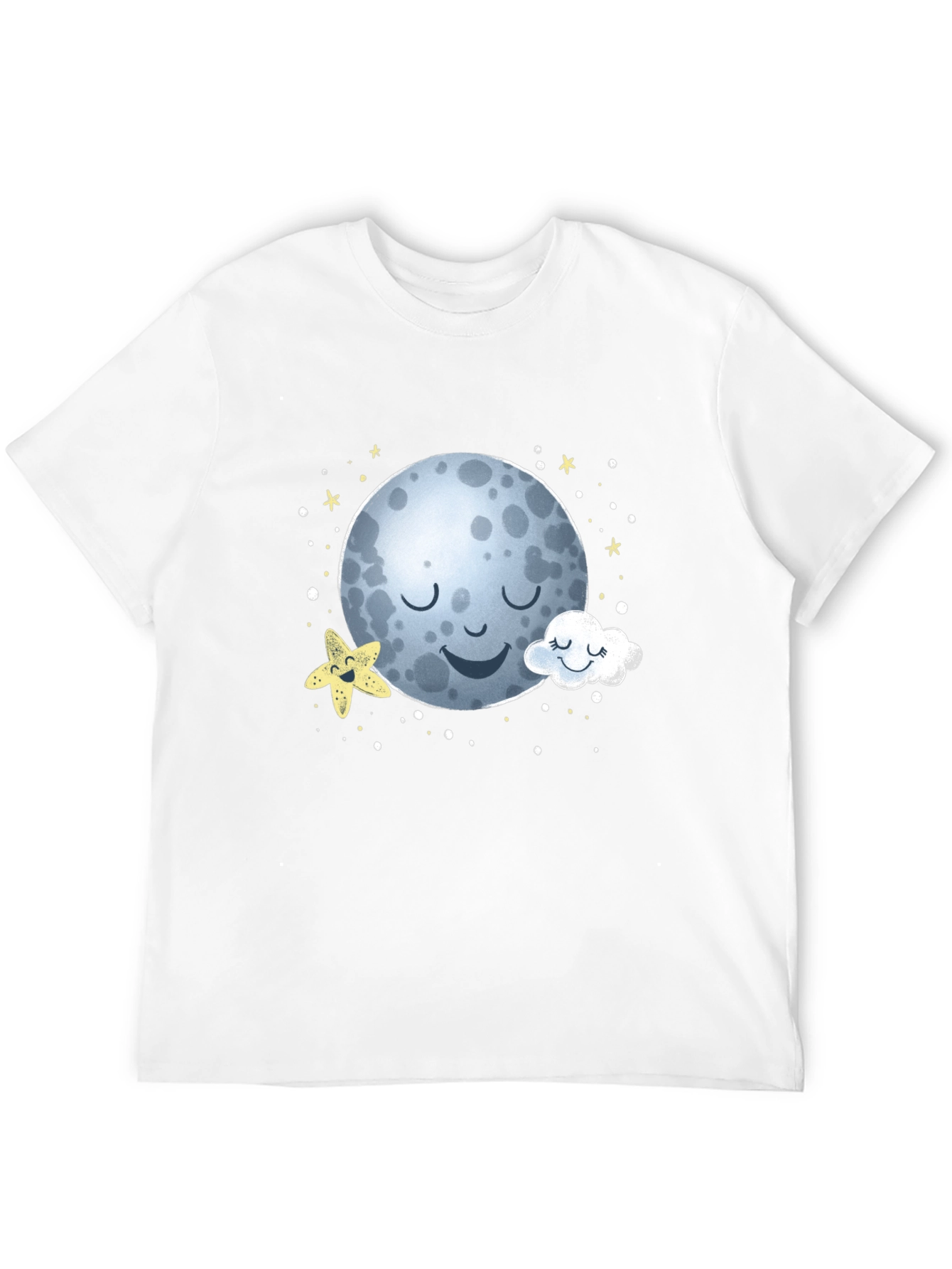 Sleepy Moon Graphic T-Shirt - Black Cotton Tee