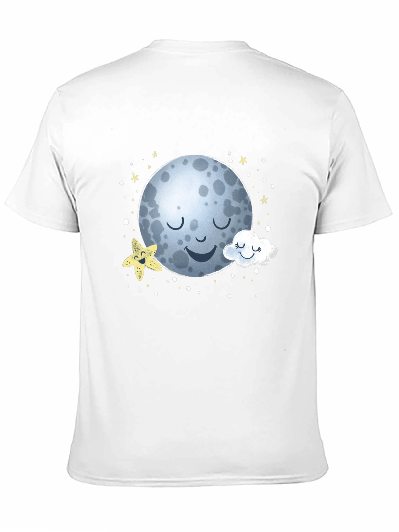 Sleepy Moon Graphic T-Shirt - Black Cotton Tee