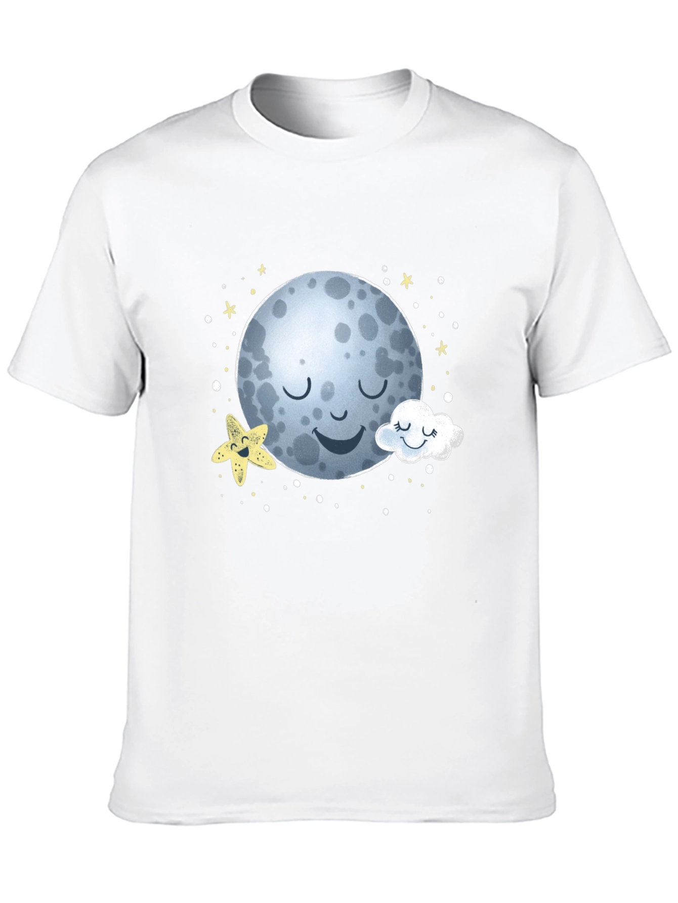 Sleepy Moon Graphic T-Shirt - Black Cotton Tee