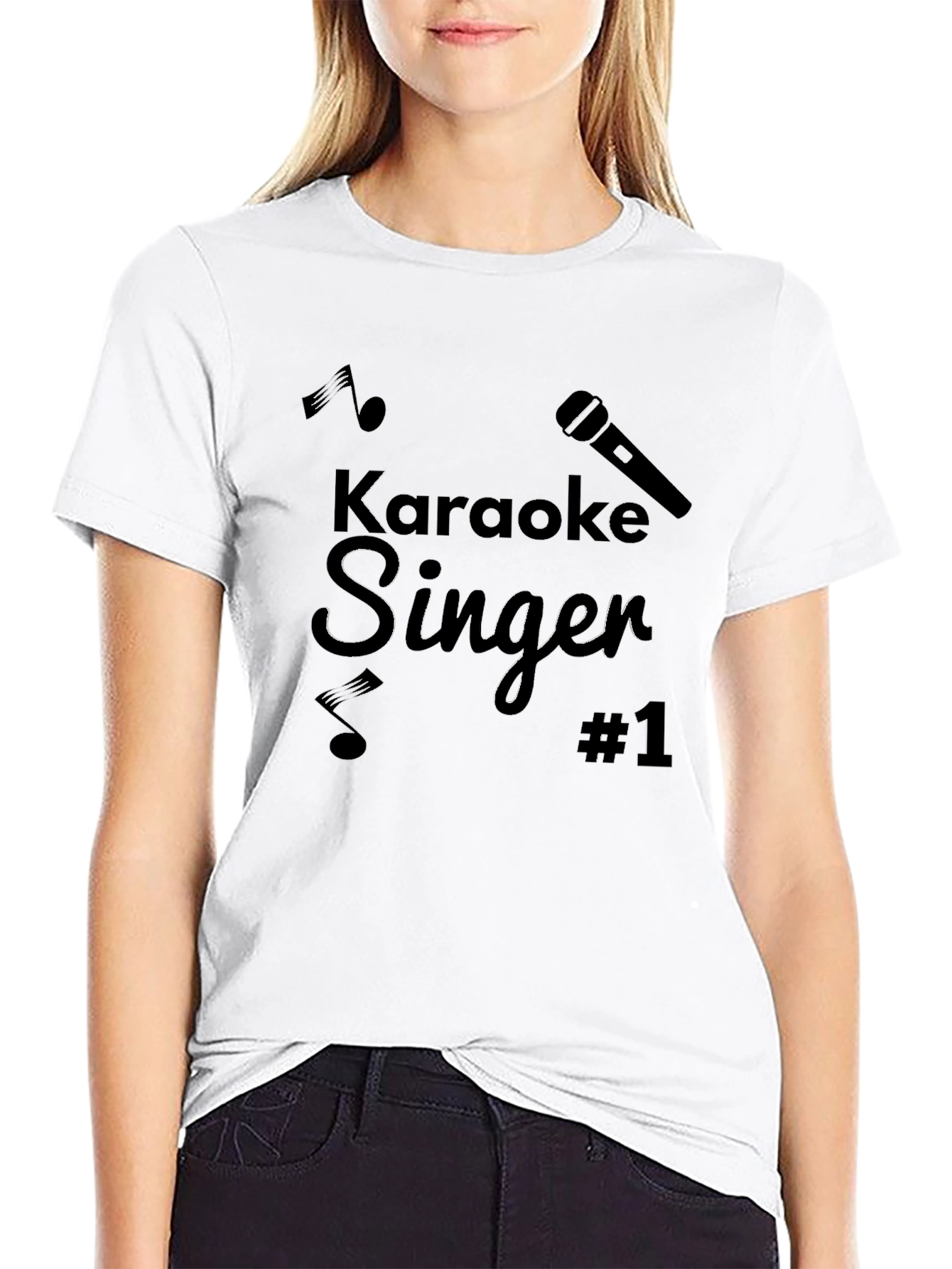 Karaoke Singer #1 Black T-Shirt