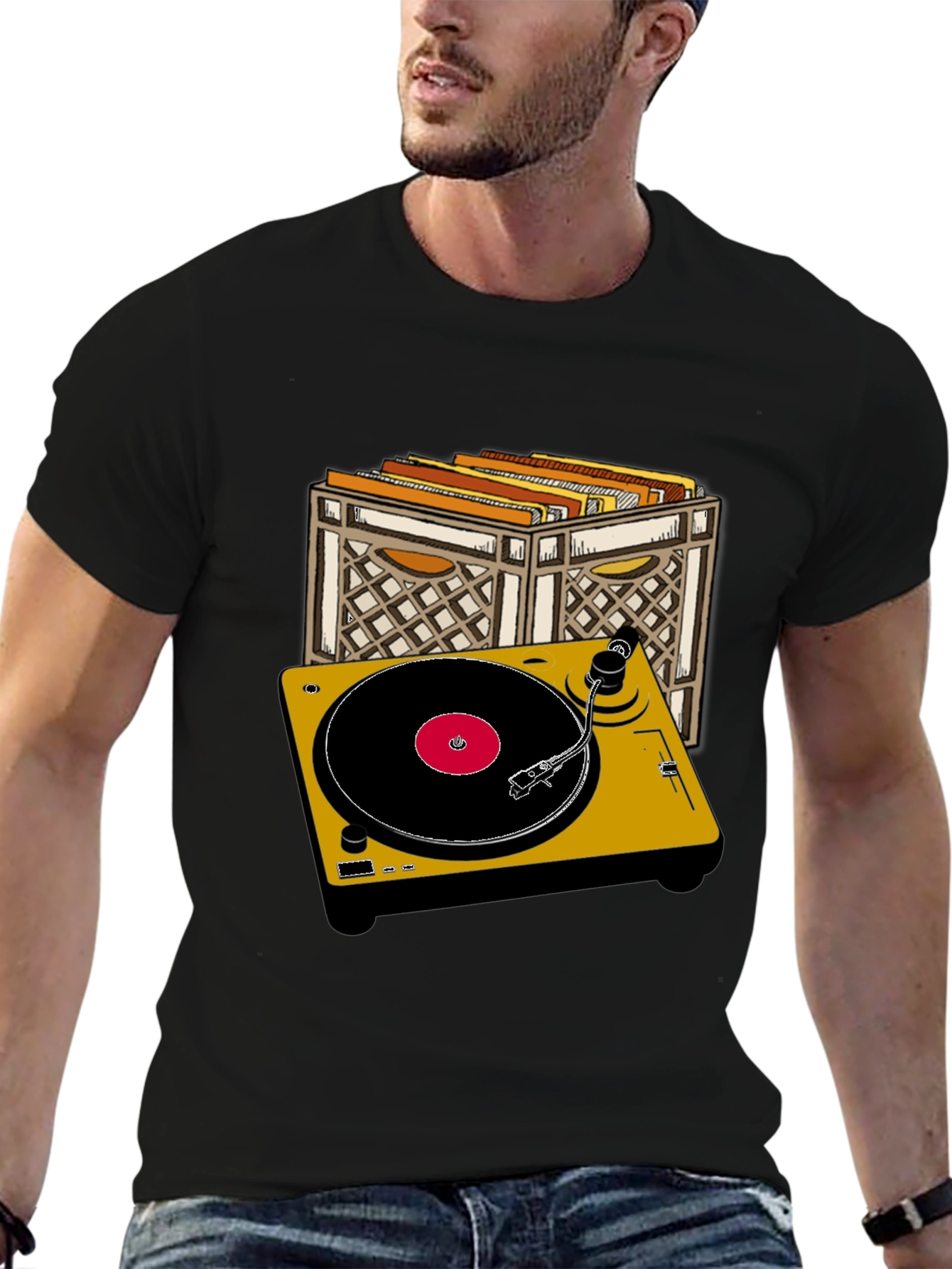 Retro Turntable Graphic T-Shirt