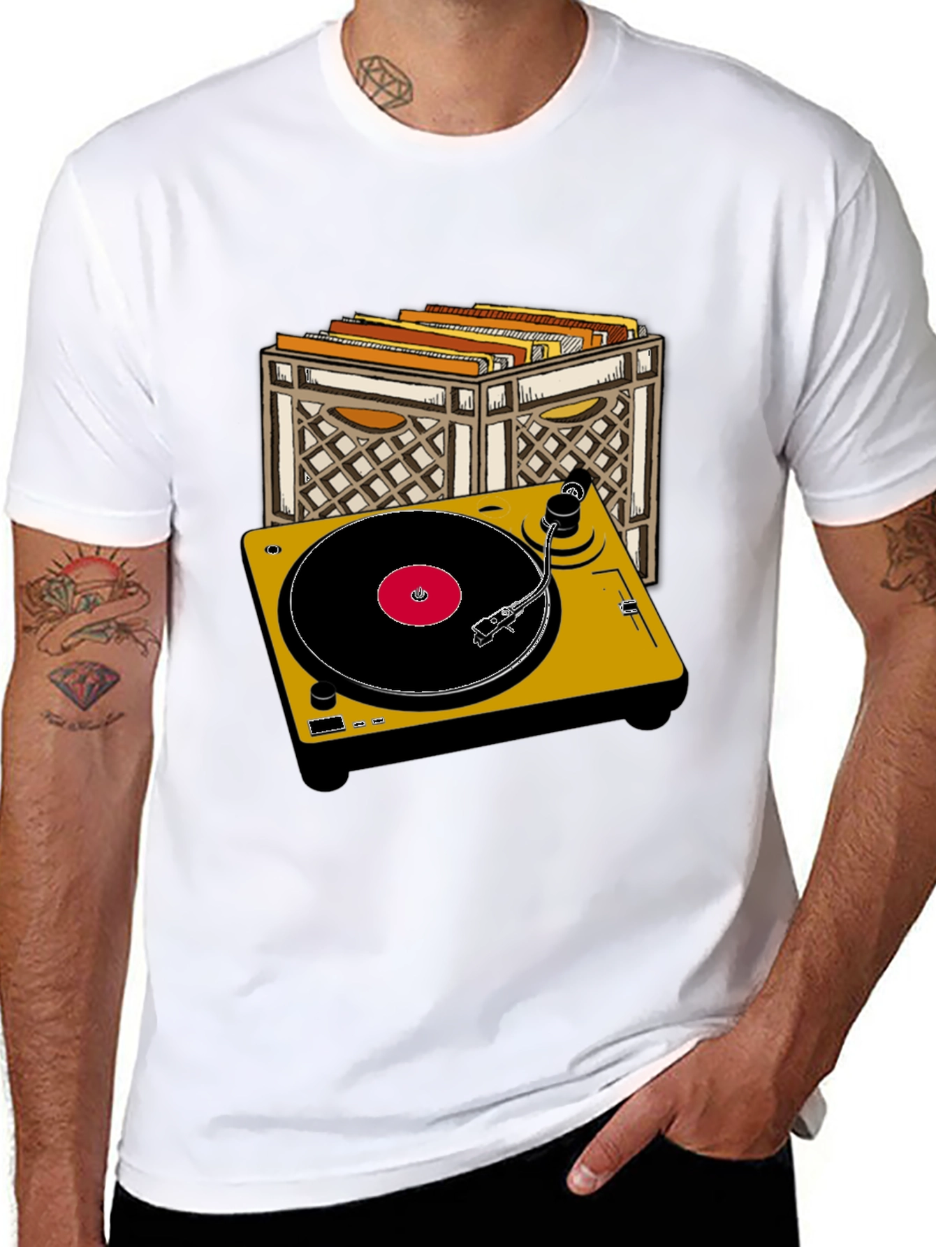 Retro Turntable Graphic T-Shirt