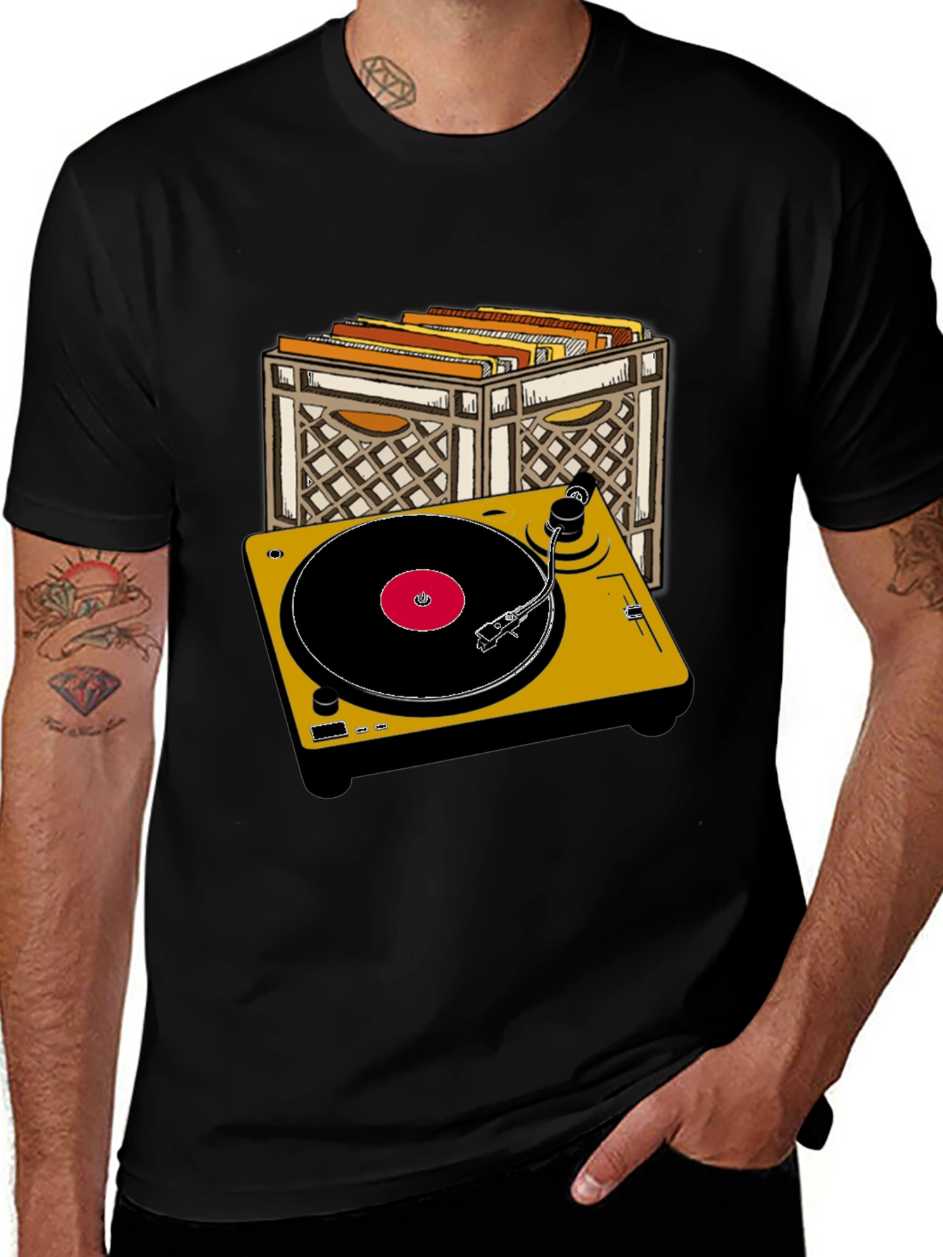 Retro Turntable Graphic T-Shirt