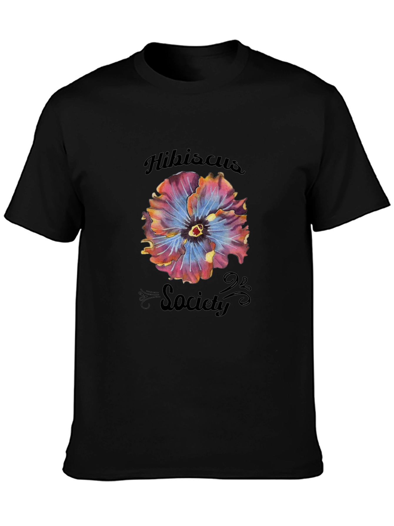Hibiscus Society Black T-Shirt