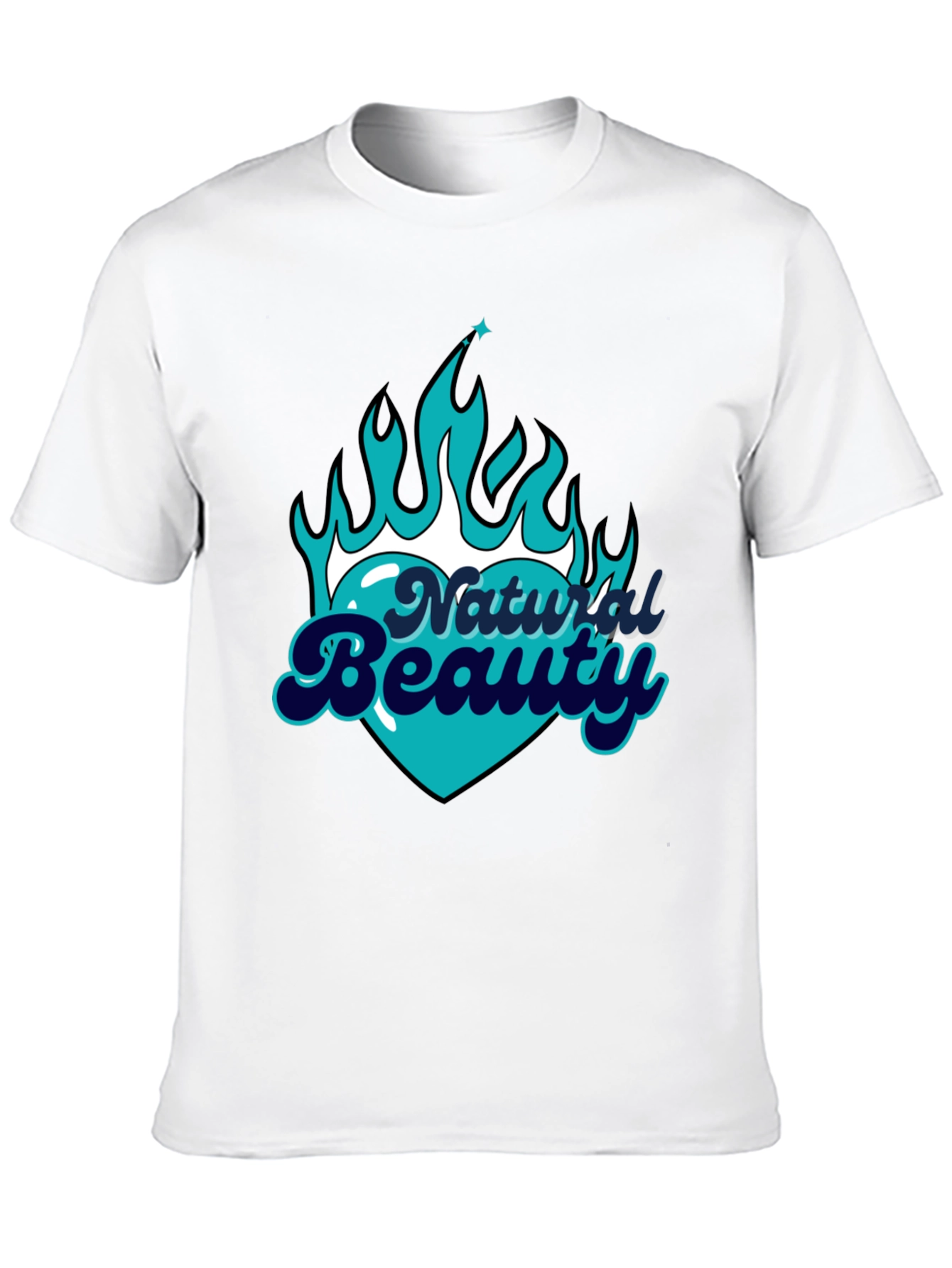 Natural Beauty Graphic Tee - Black Cotton Comfort