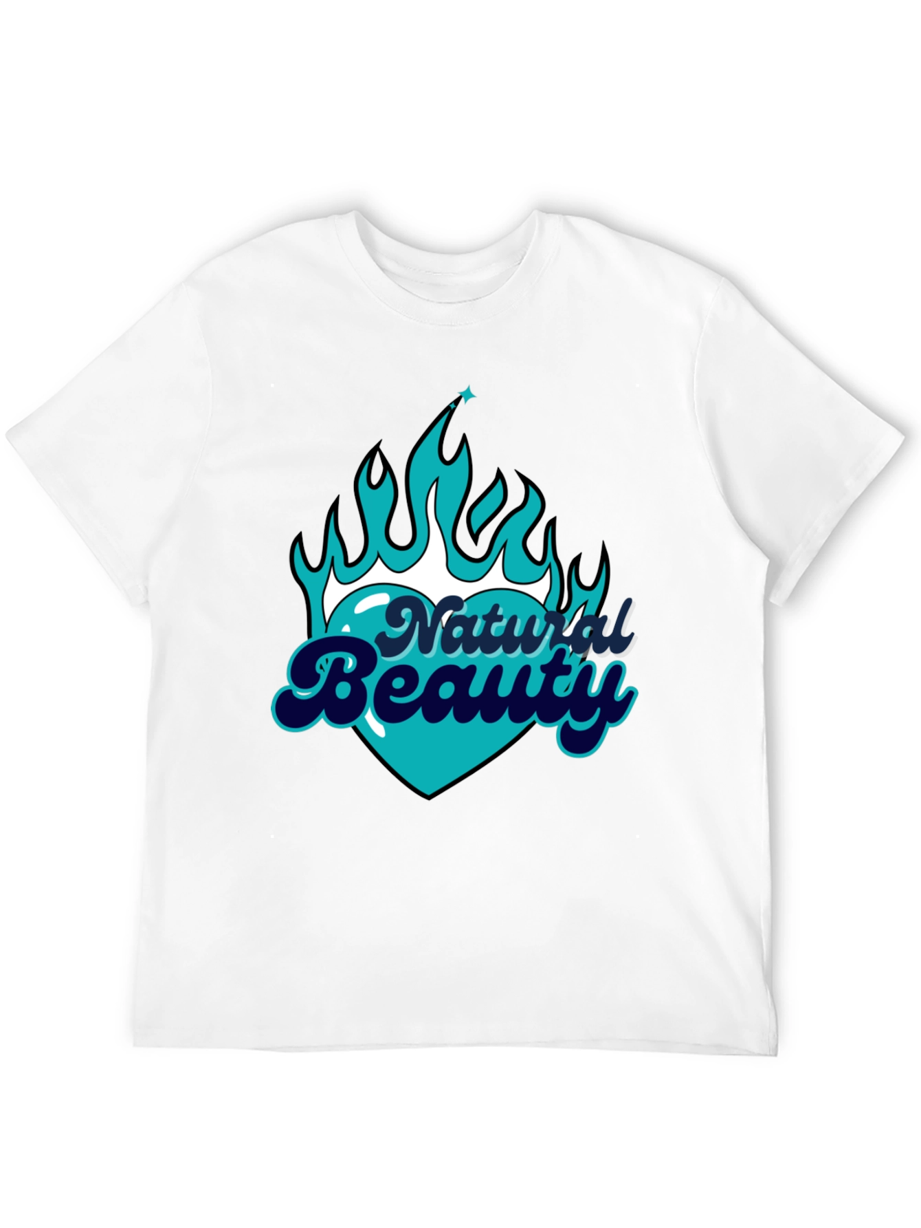 Natural Beauty Graphic Tee - Black Cotton Comfort