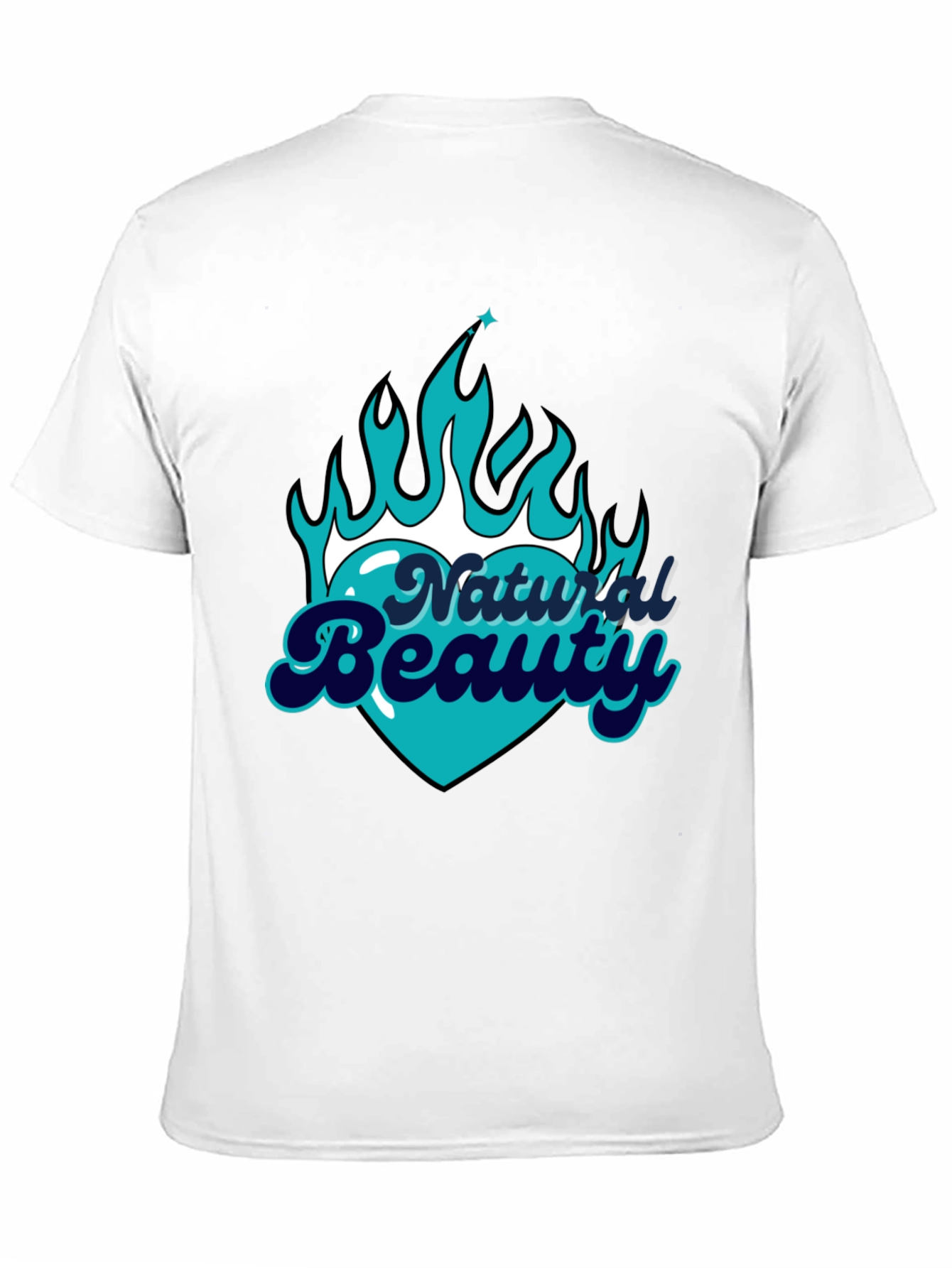 Natural Beauty Graphic Tee - Black Cotton Comfort