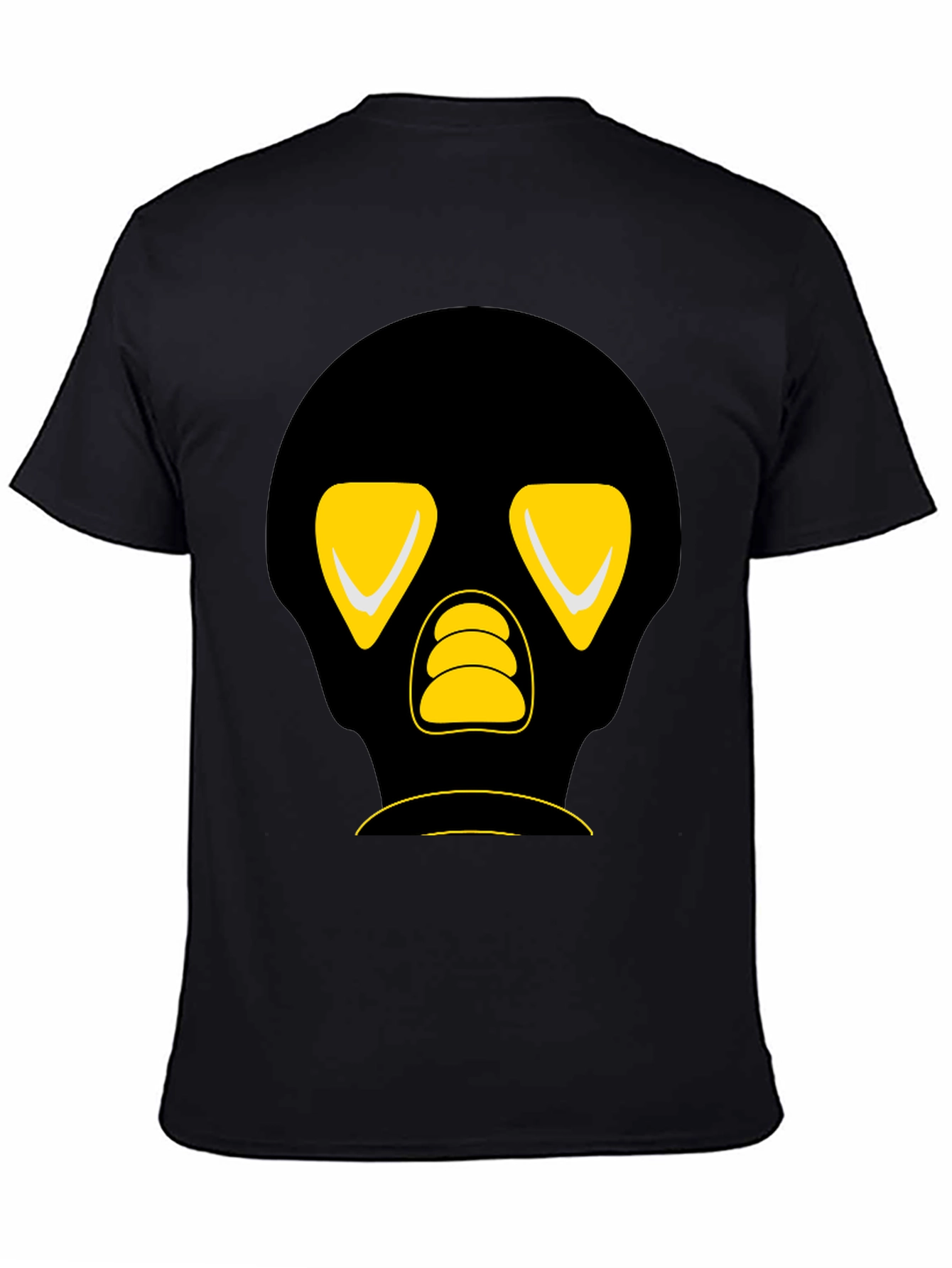 Black T-Shirt with Graphic Skull Design