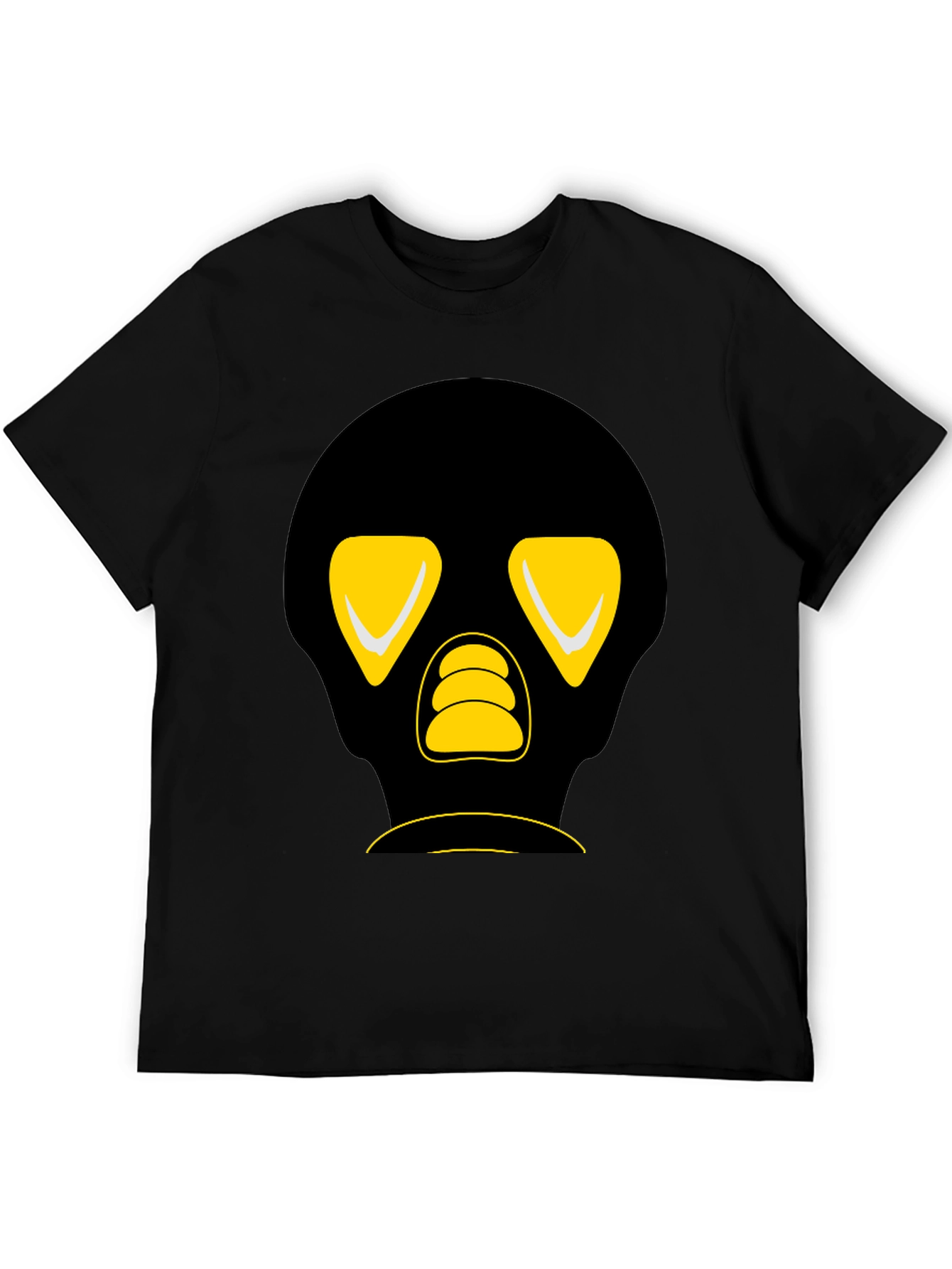 Black T-Shirt with Graphic Skull Design