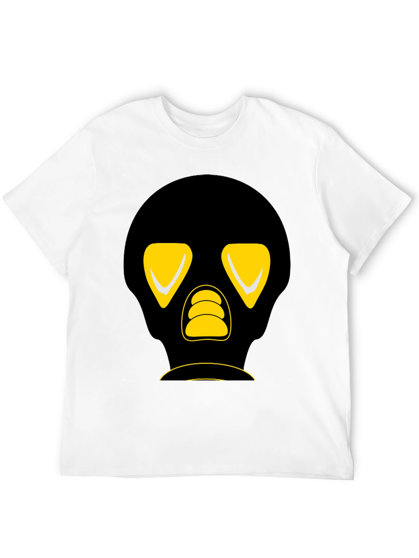 Black T-Shirt with Graphic Skull Design