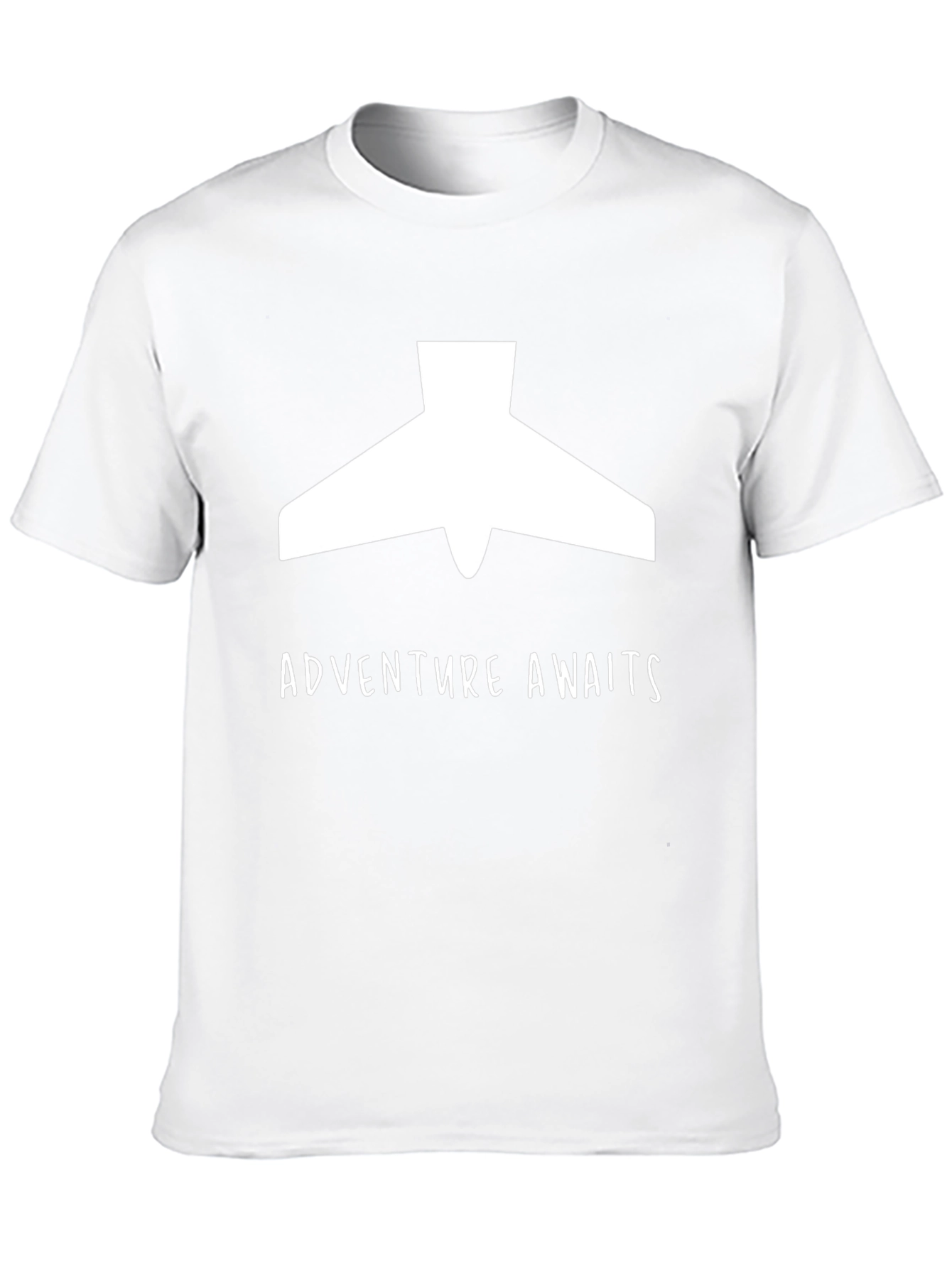 Adventure Awaits Plane Graphic Tee - Black