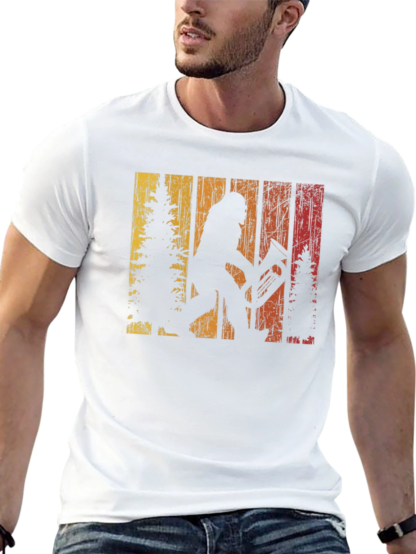 Bigfoot Tuba Player Tee - Retro Sasquatch Design