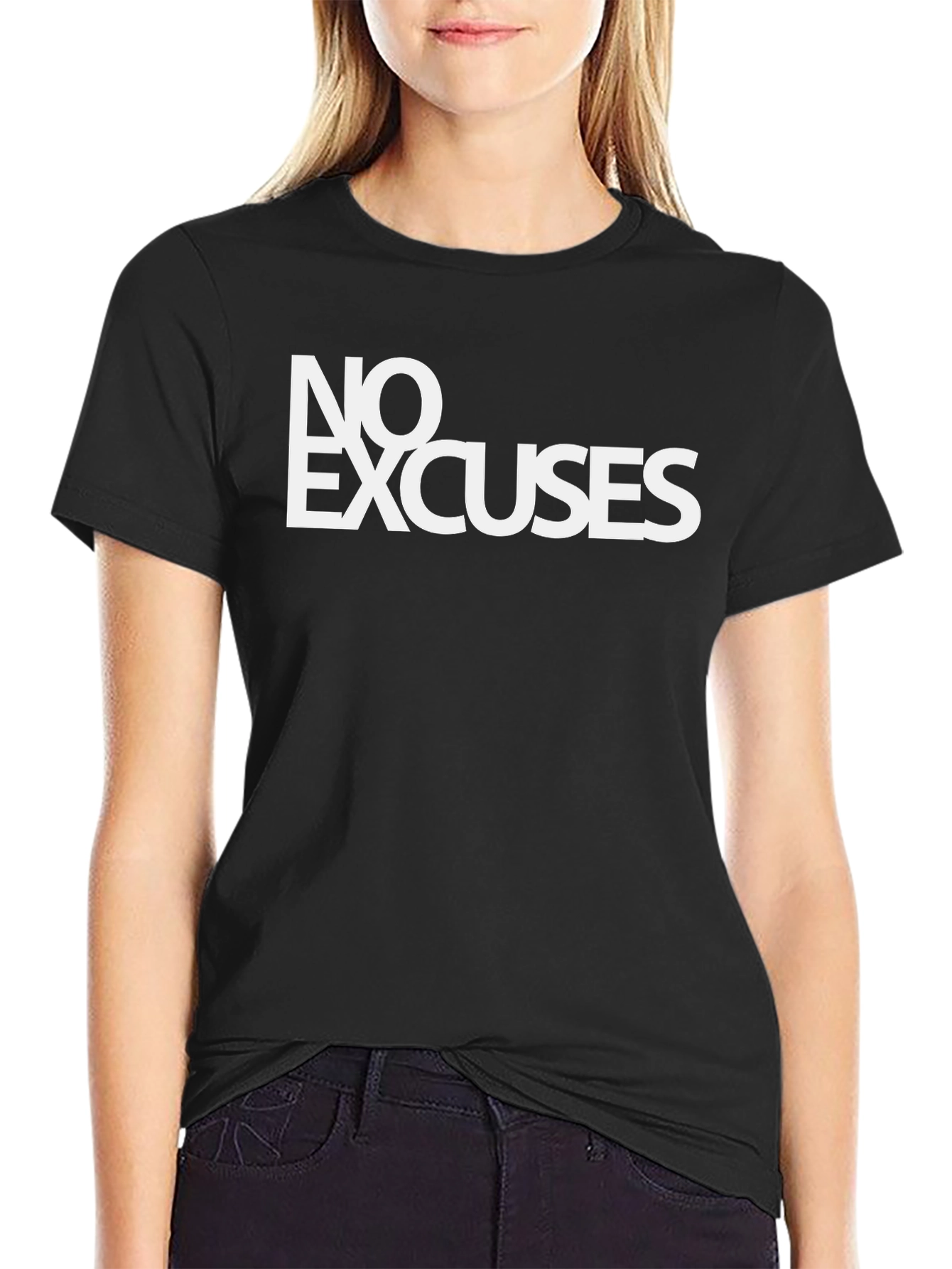 No Excuses Graphic T-Shirt - Black