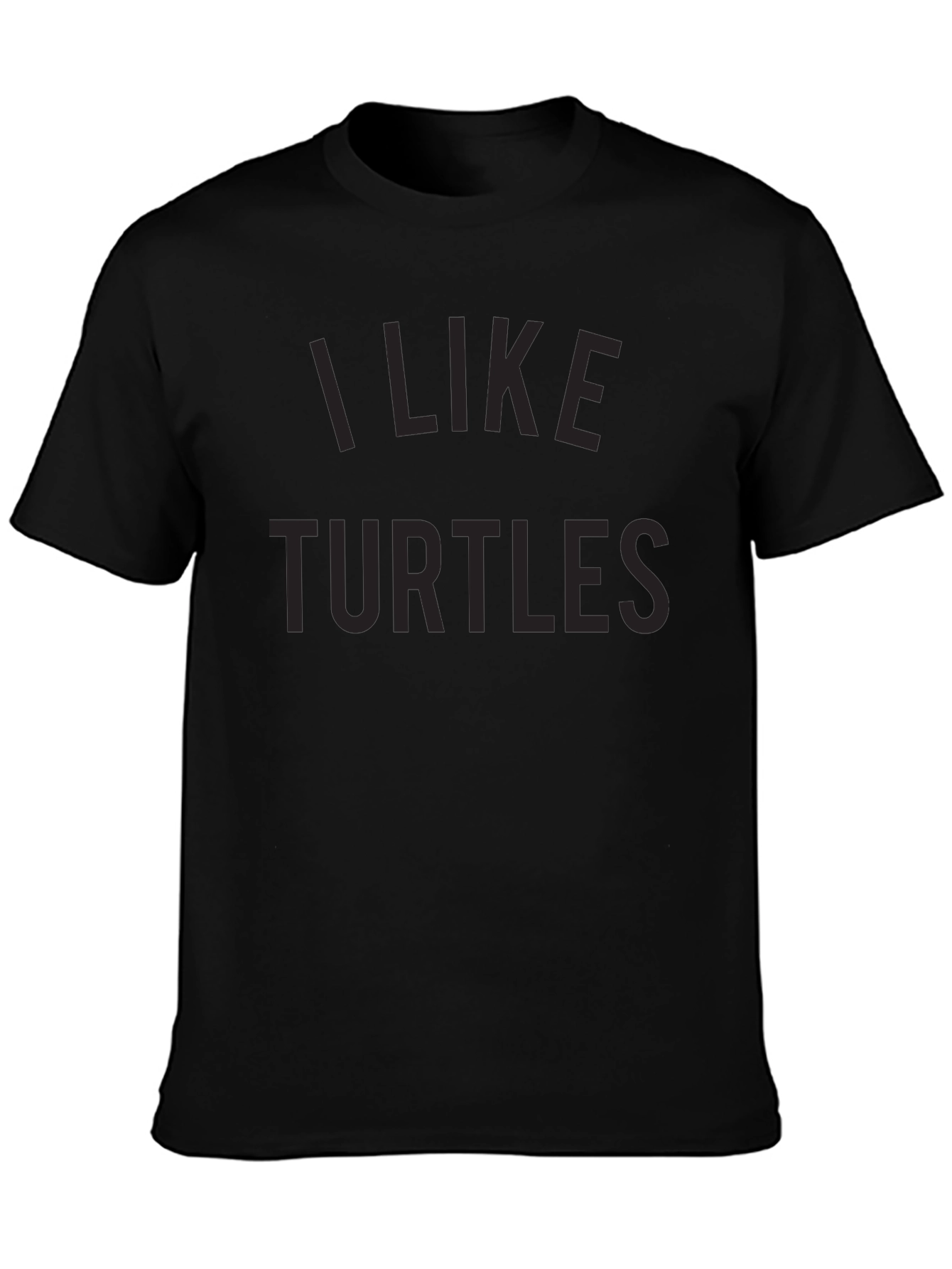 I Like Turtles Graphic Tee - Mens Black T-Shirt