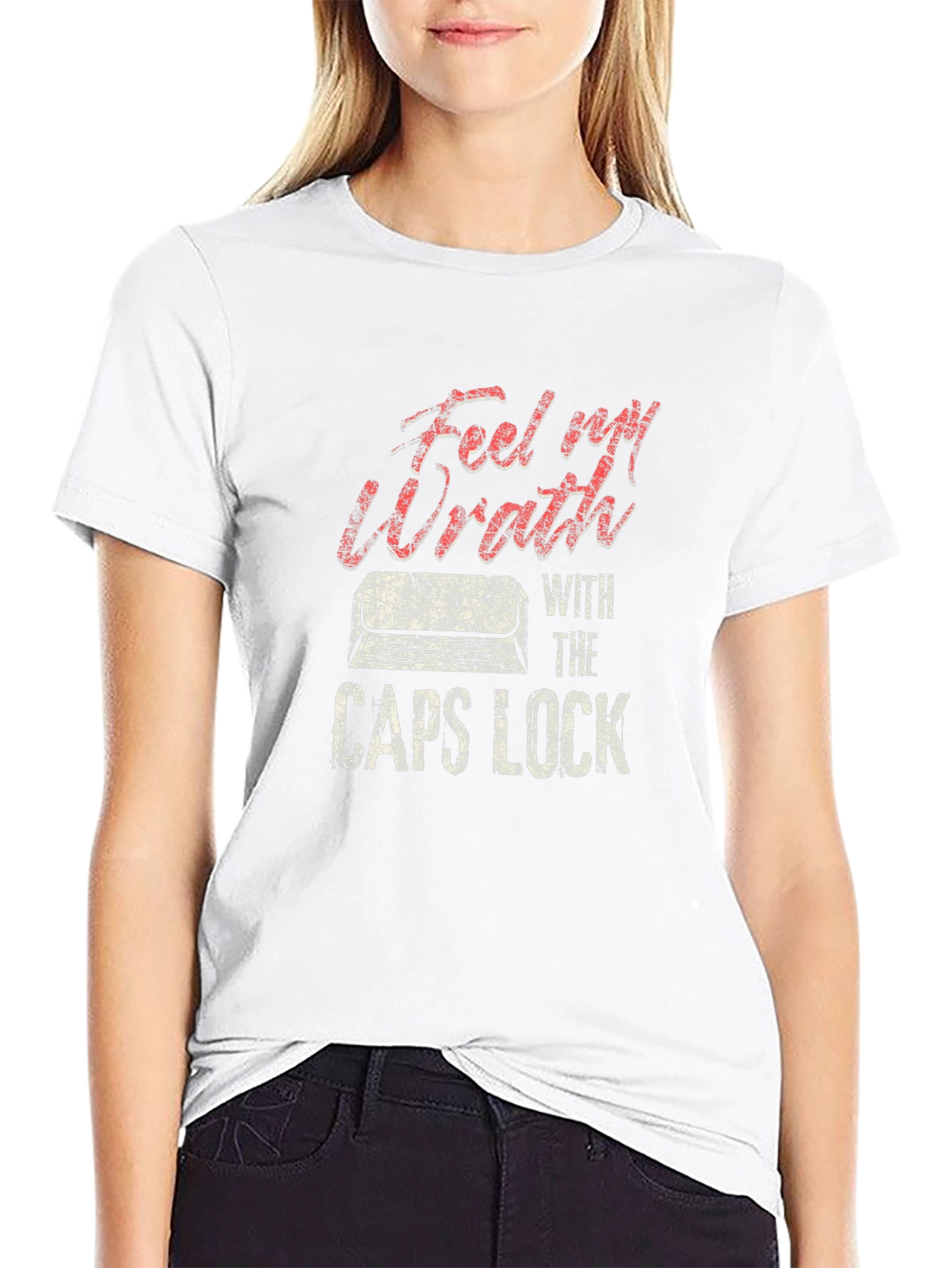 Feel My Wrath CAPS LOCK Graphic T-Shirt