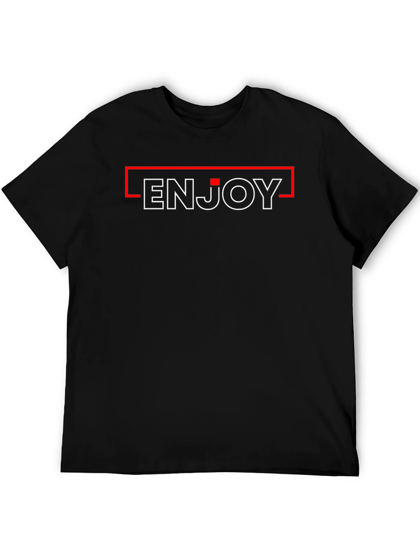 Enjoy Black T-Shirt - Modern Minimalist Design