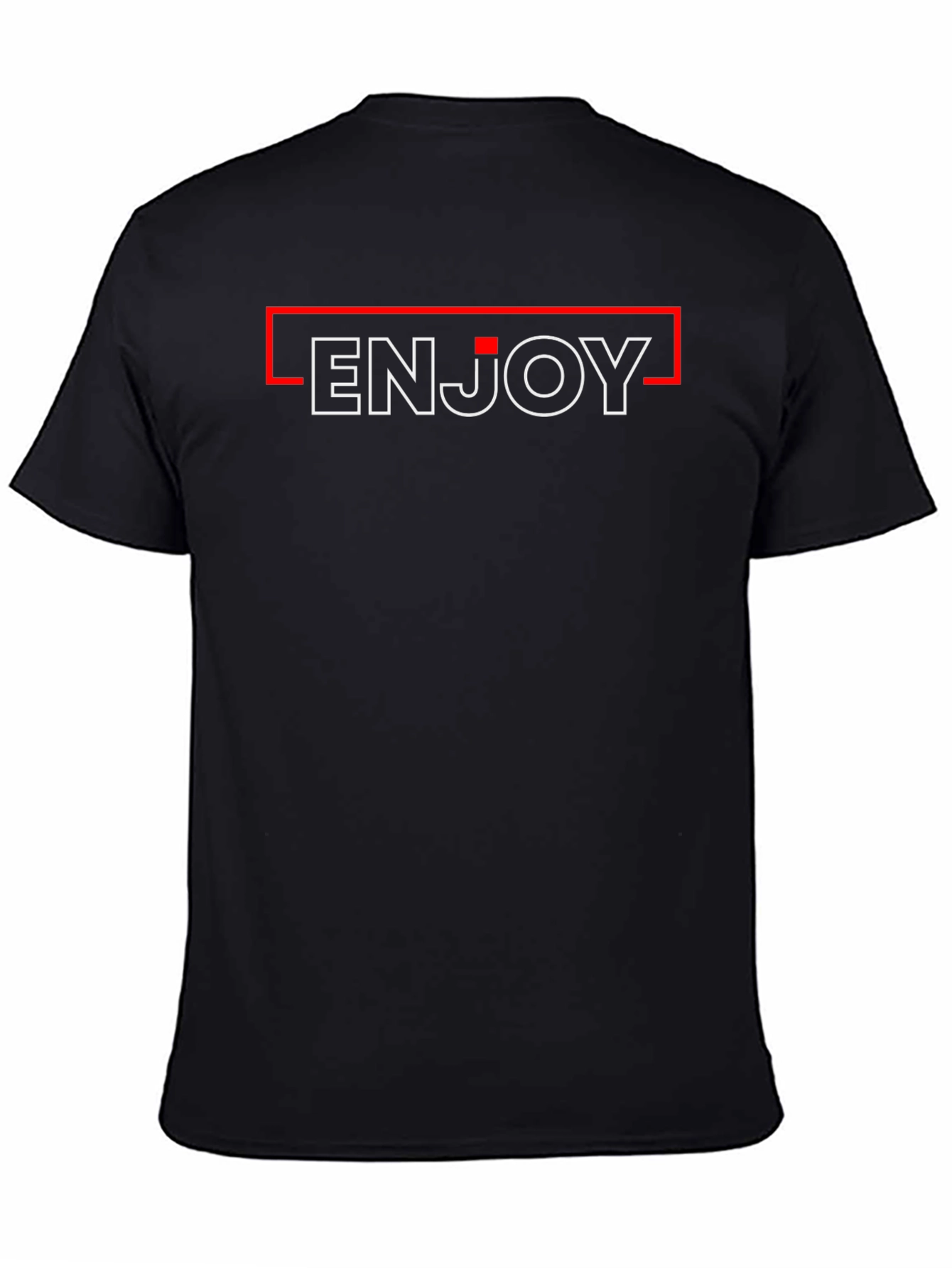 Enjoy Black T-Shirt - Modern Minimalist Design