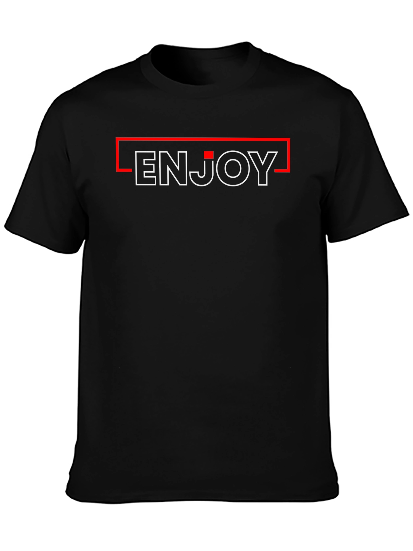 Enjoy Black T-Shirt - Modern Minimalist Design