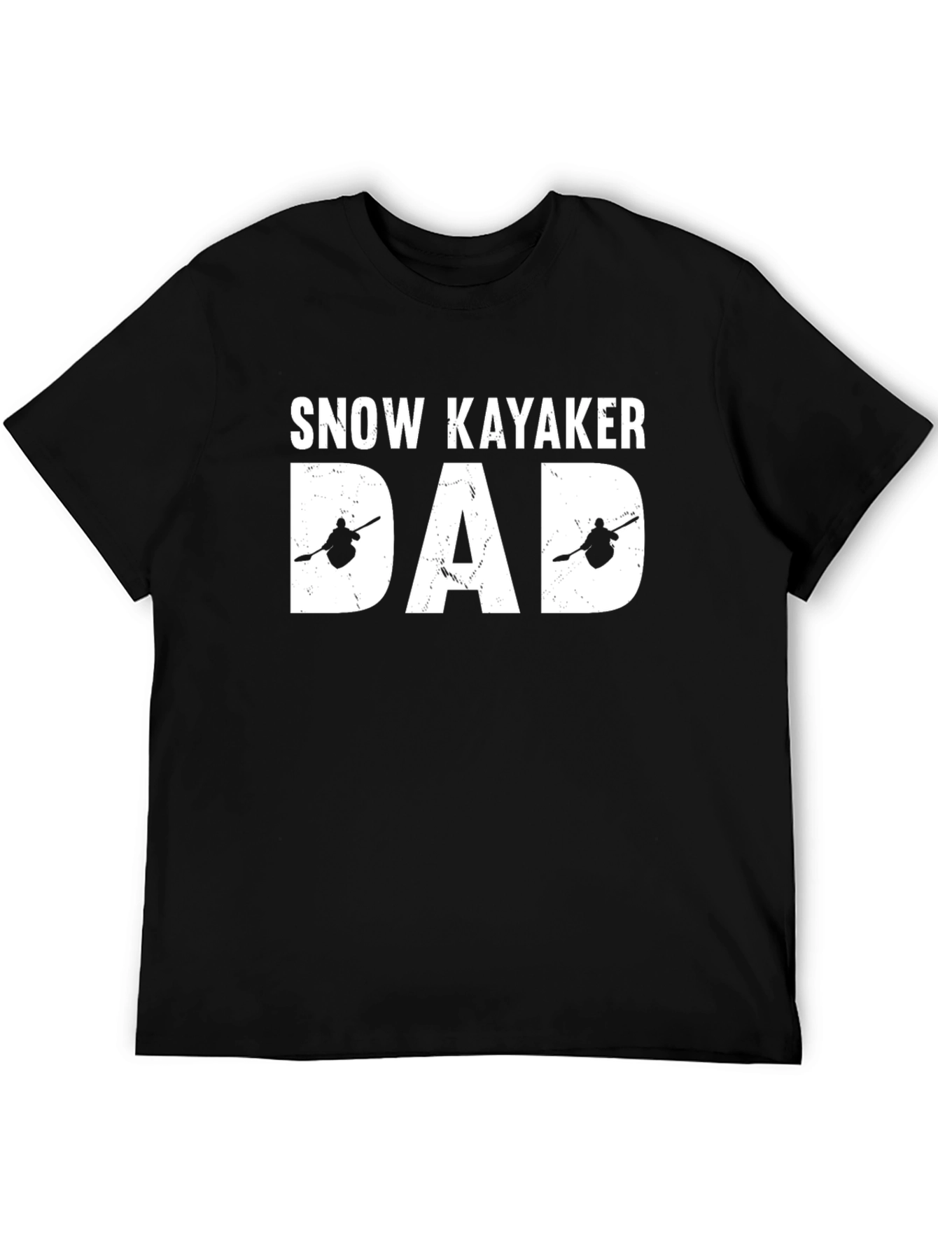 Snow Kayaker Dad T-Shirt - Black