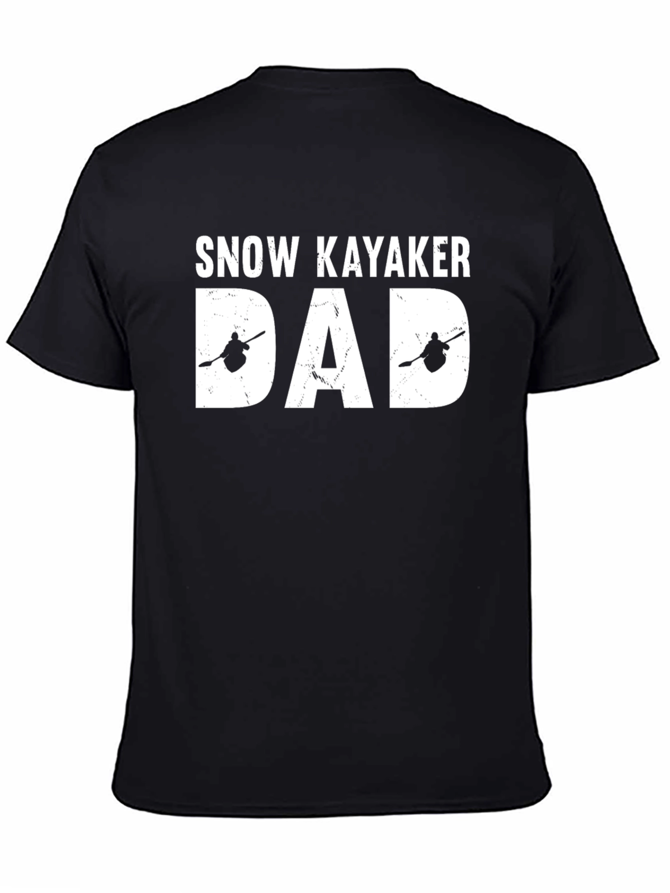 Snow Kayaker Dad T-Shirt - Black