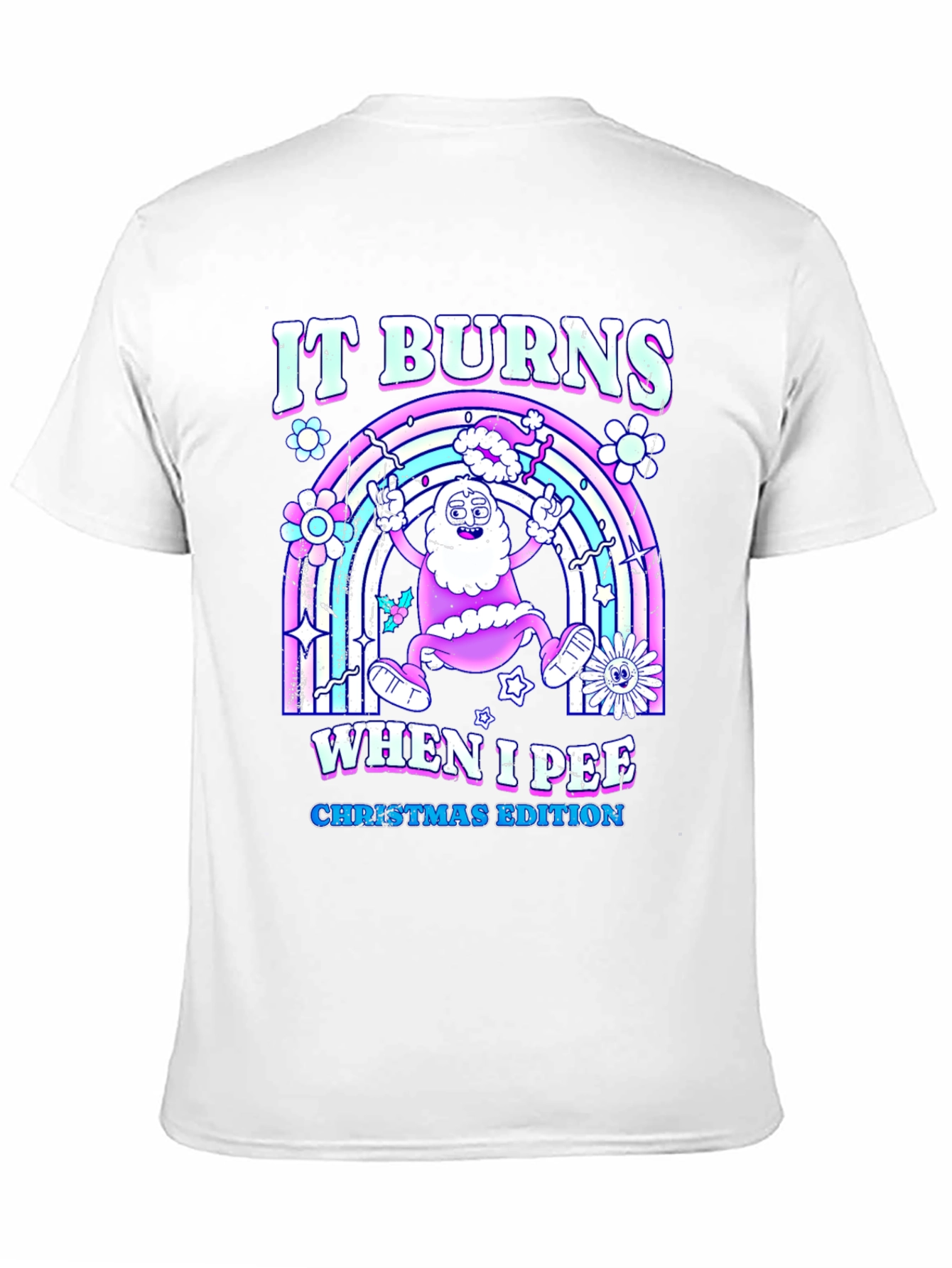 Funny Santa It Burns When I Pee T-Shirt