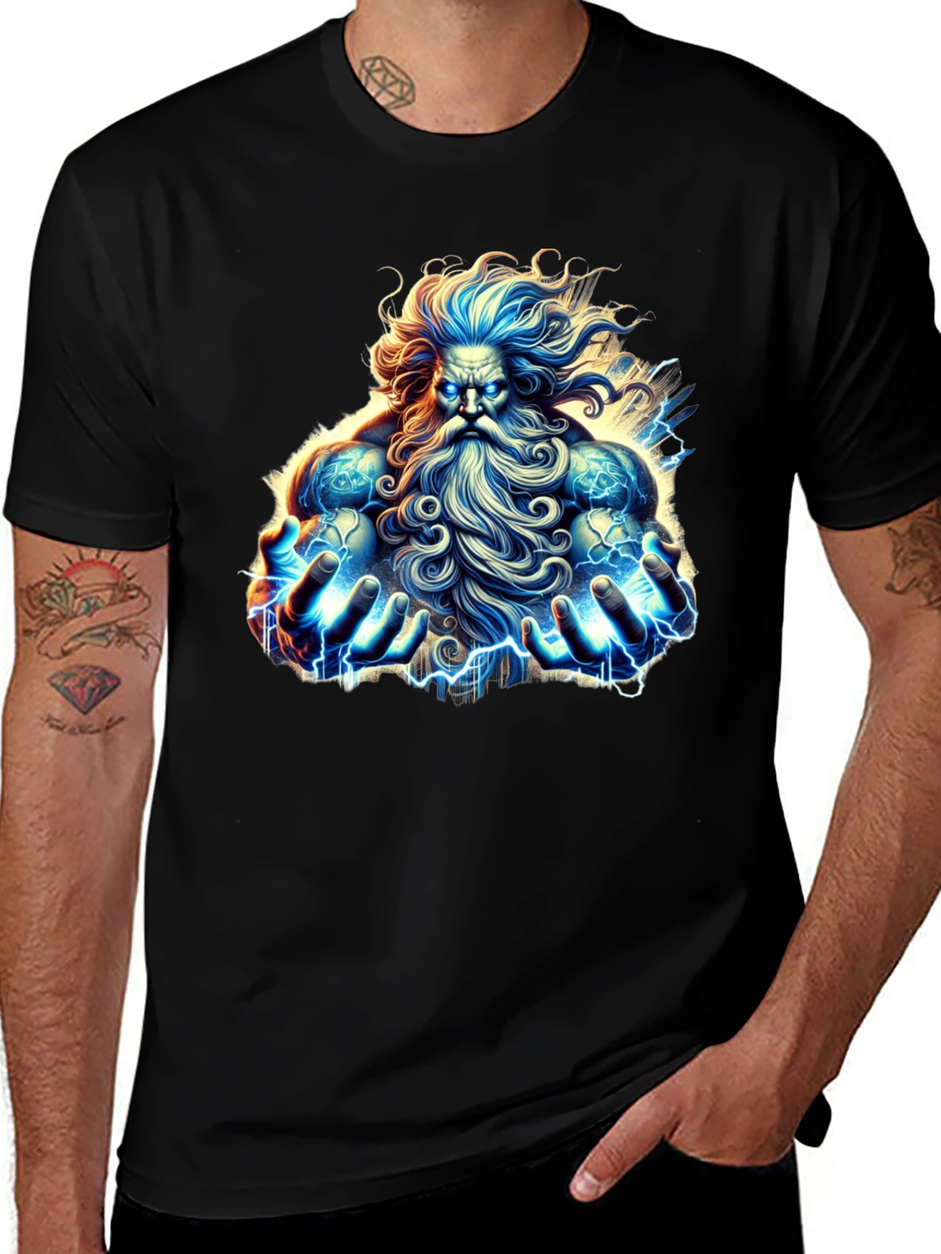 Mythical God Graphic Tee - Black