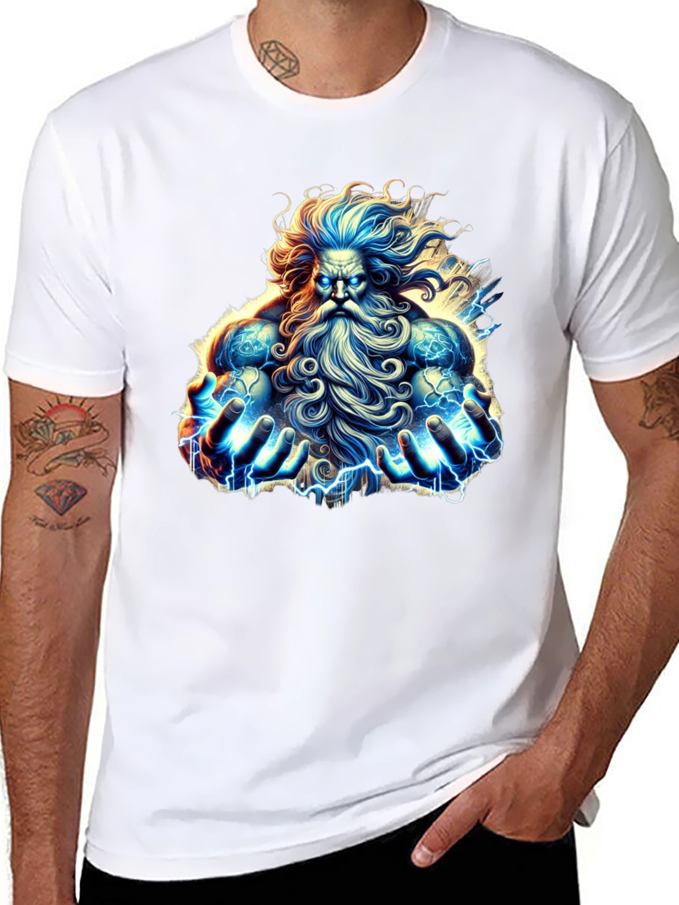 Mythical God Graphic Tee - Black