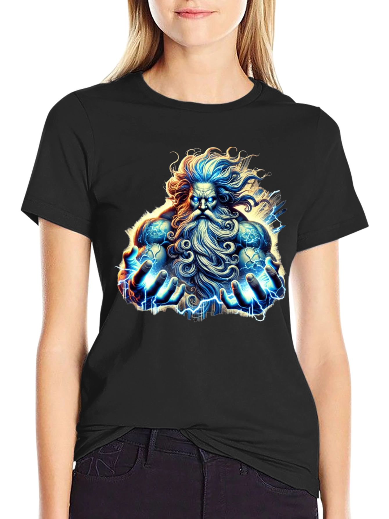 Mythical God Graphic Tee - Black