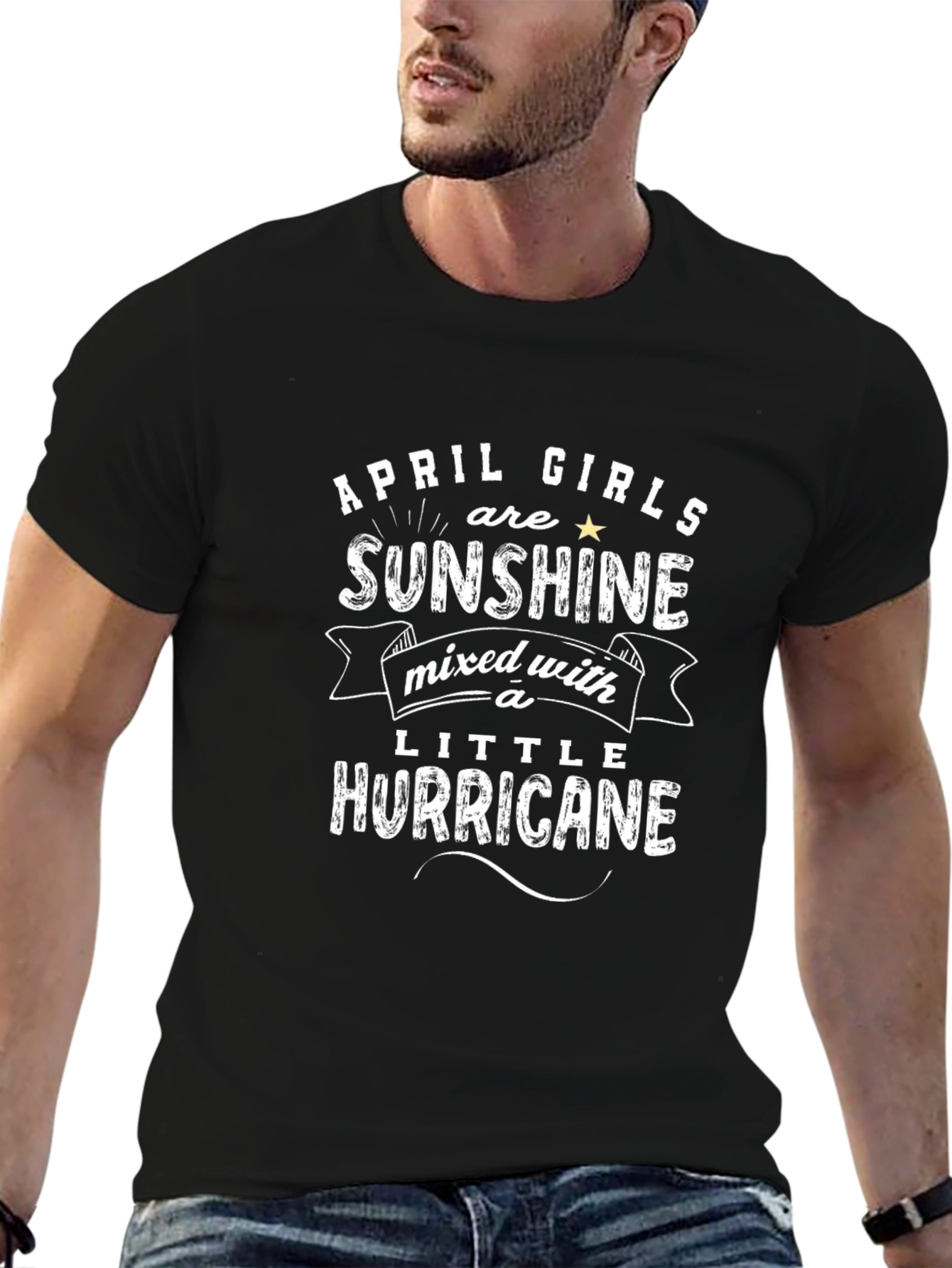April Girls Sunshine Hurricane Graphic T-Shirt