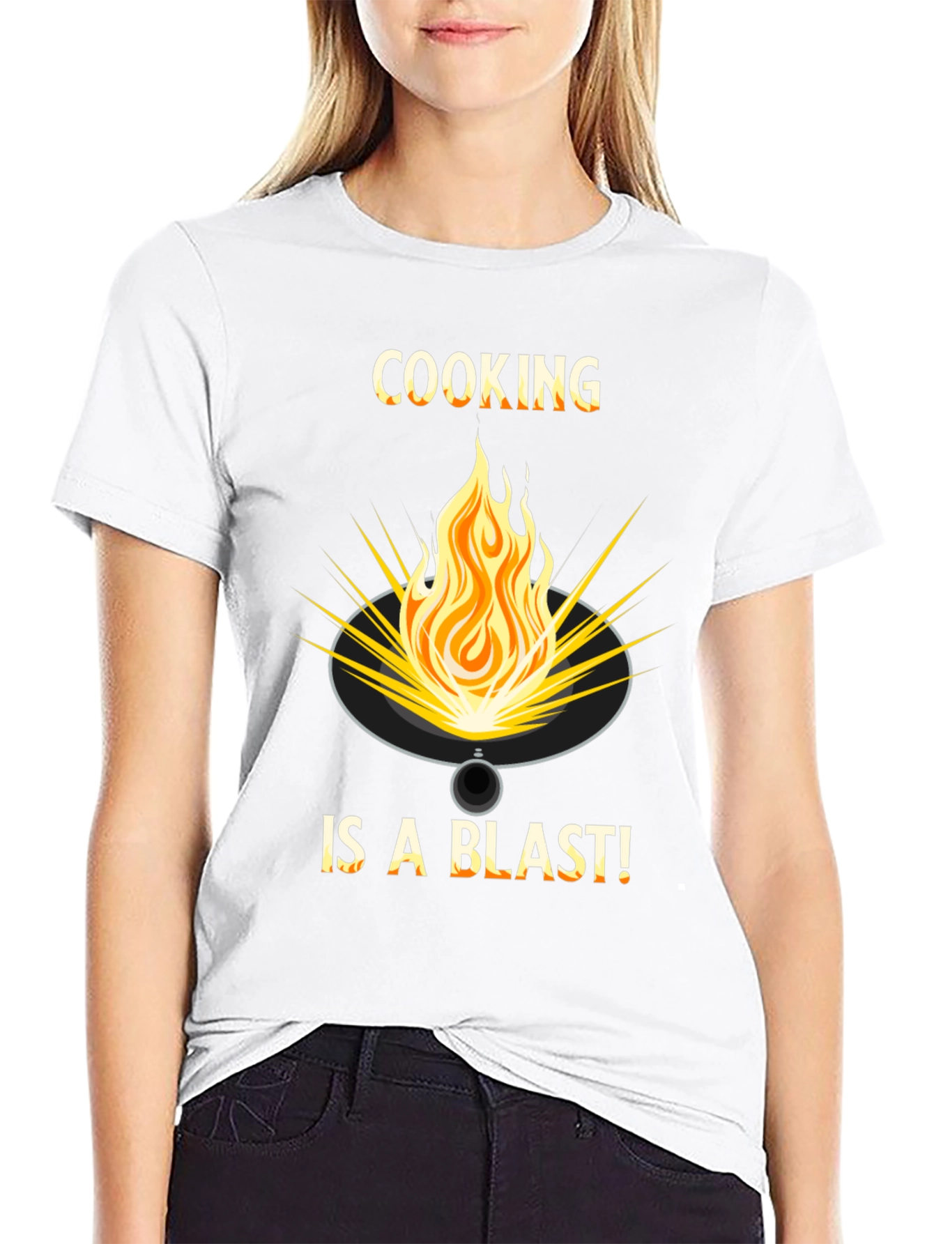 Cooking is a Blast T-Shirt - Fire Graphic Tee