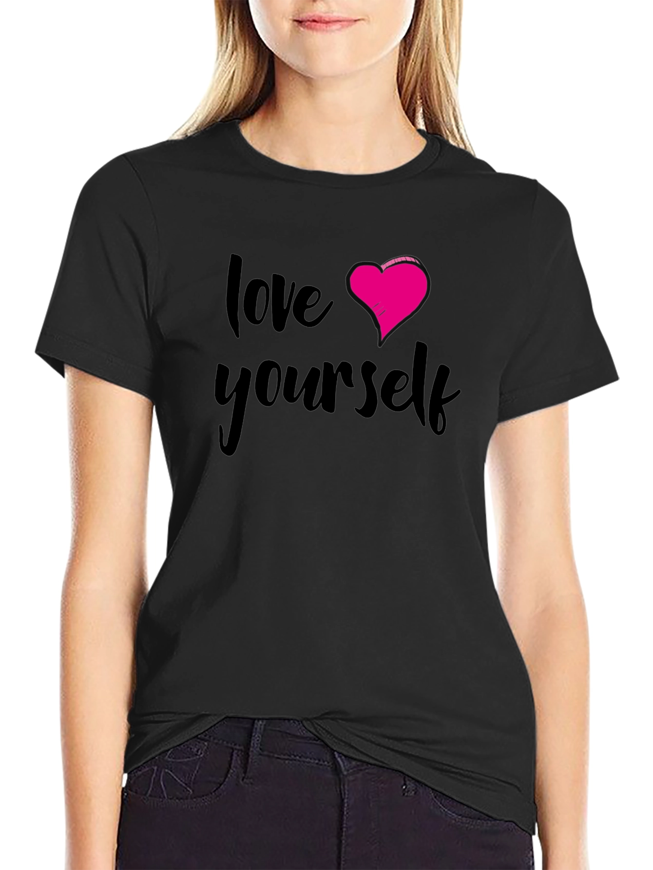 Love Yourself Heart Graphic T-Shirt