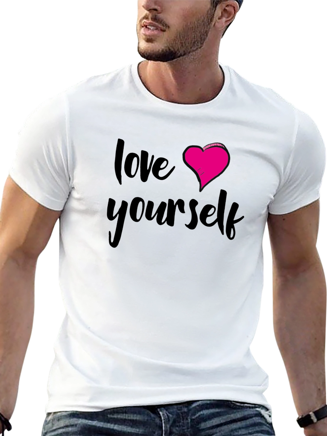 Love Yourself Heart Graphic T-Shirt