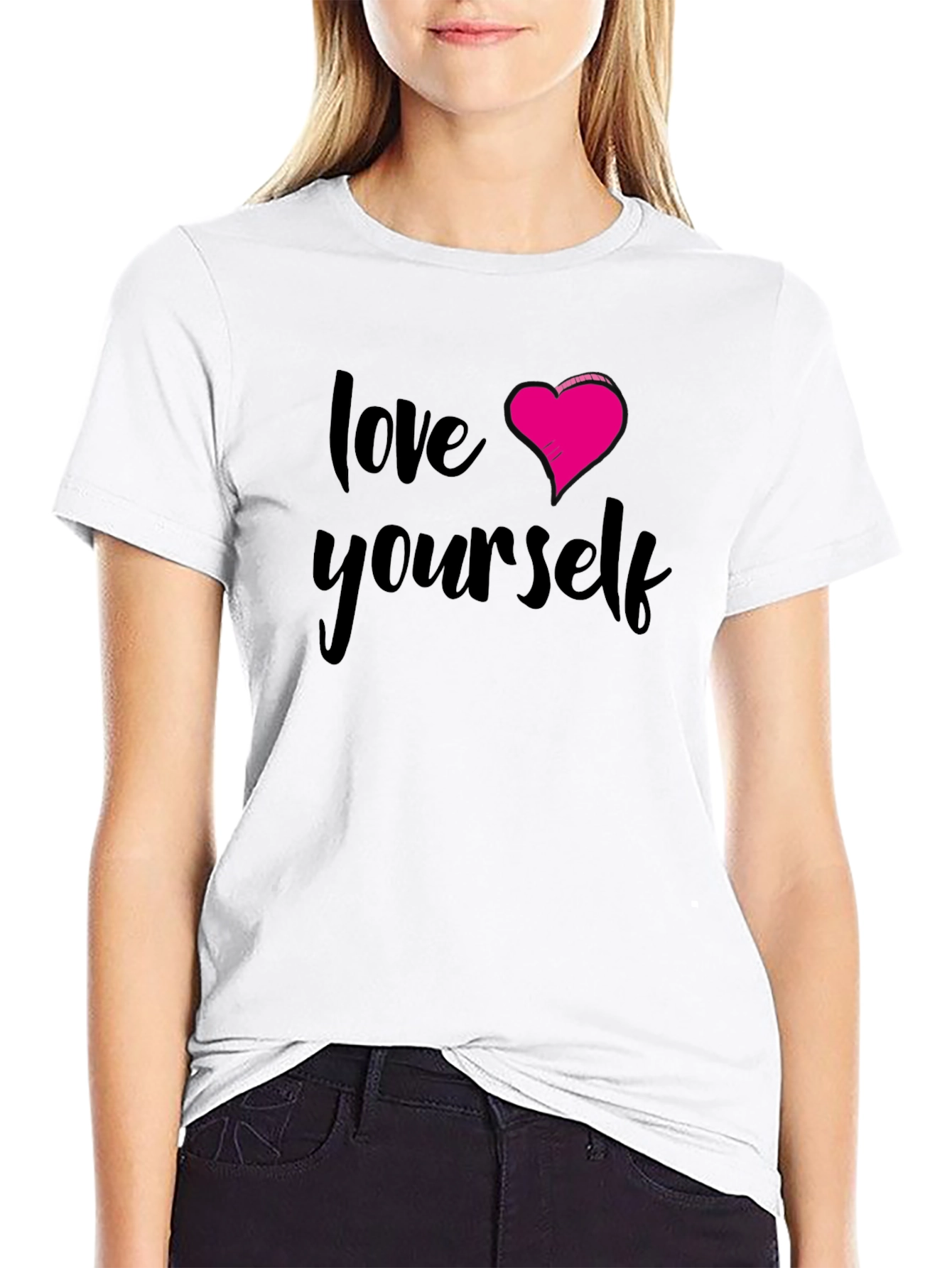 Love Yourself Heart Graphic T-Shirt
