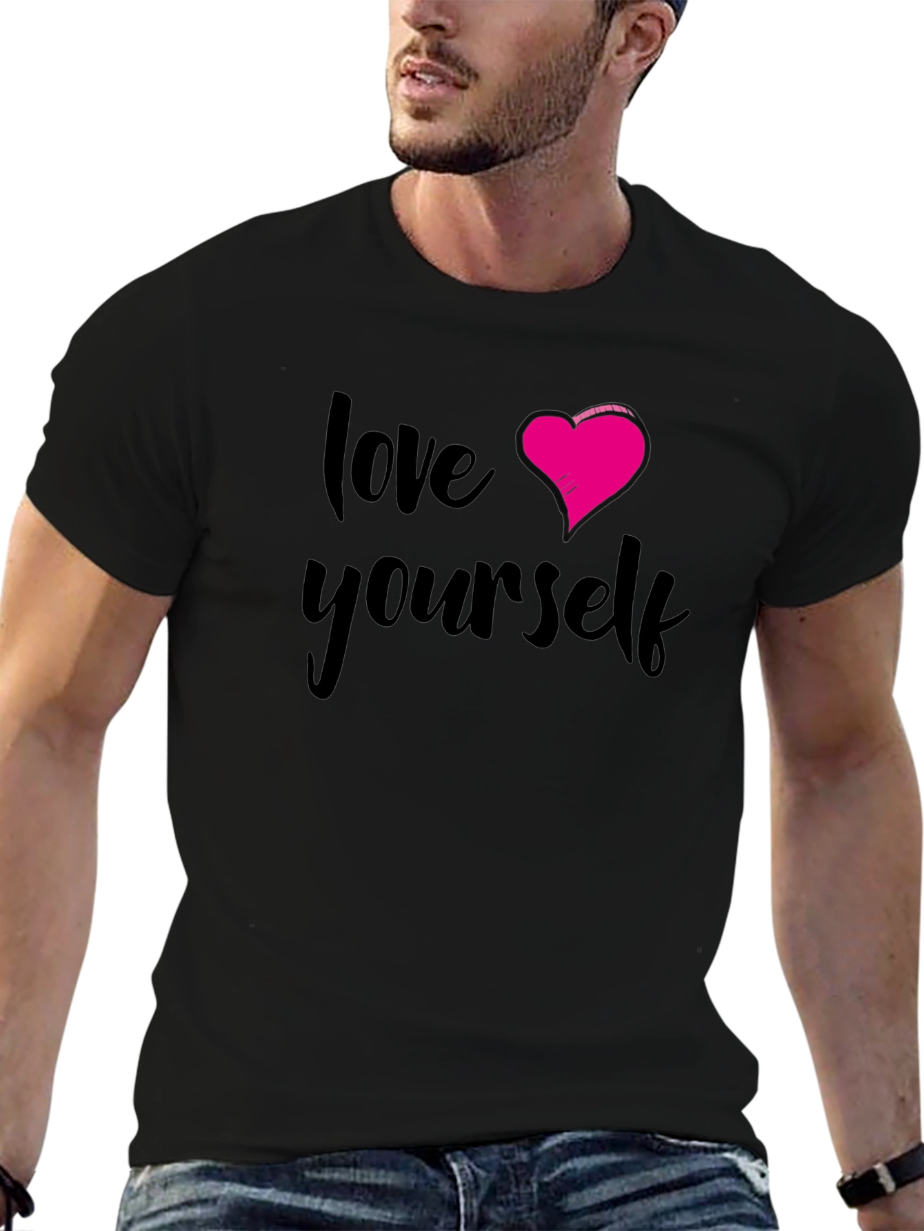 Love Yourself Heart Graphic T-Shirt
