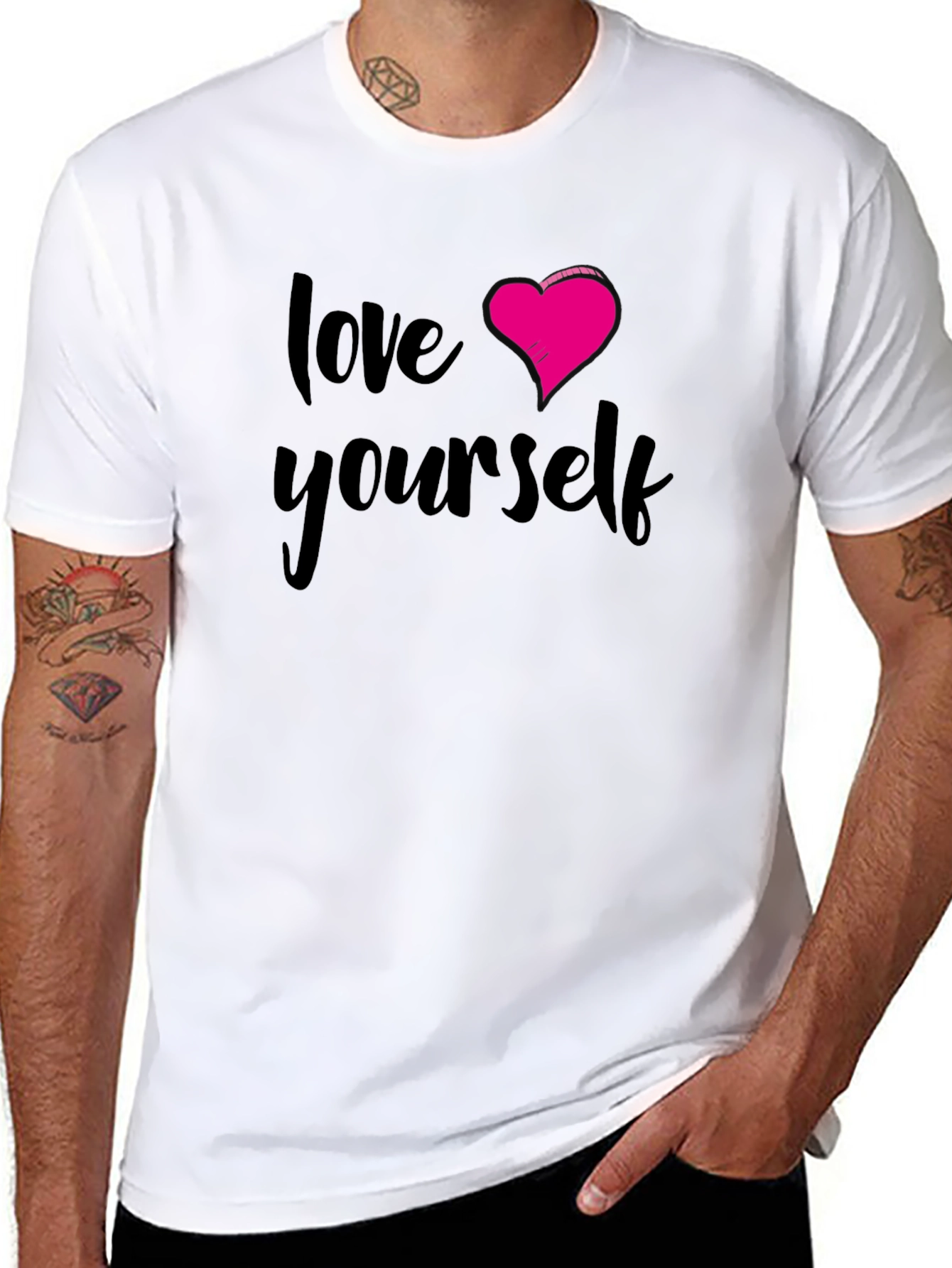 Love Yourself Heart Graphic T-Shirt