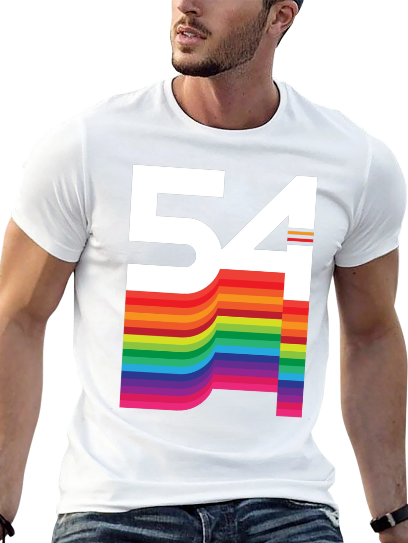Retro Rainbow 54 Graphic Tee