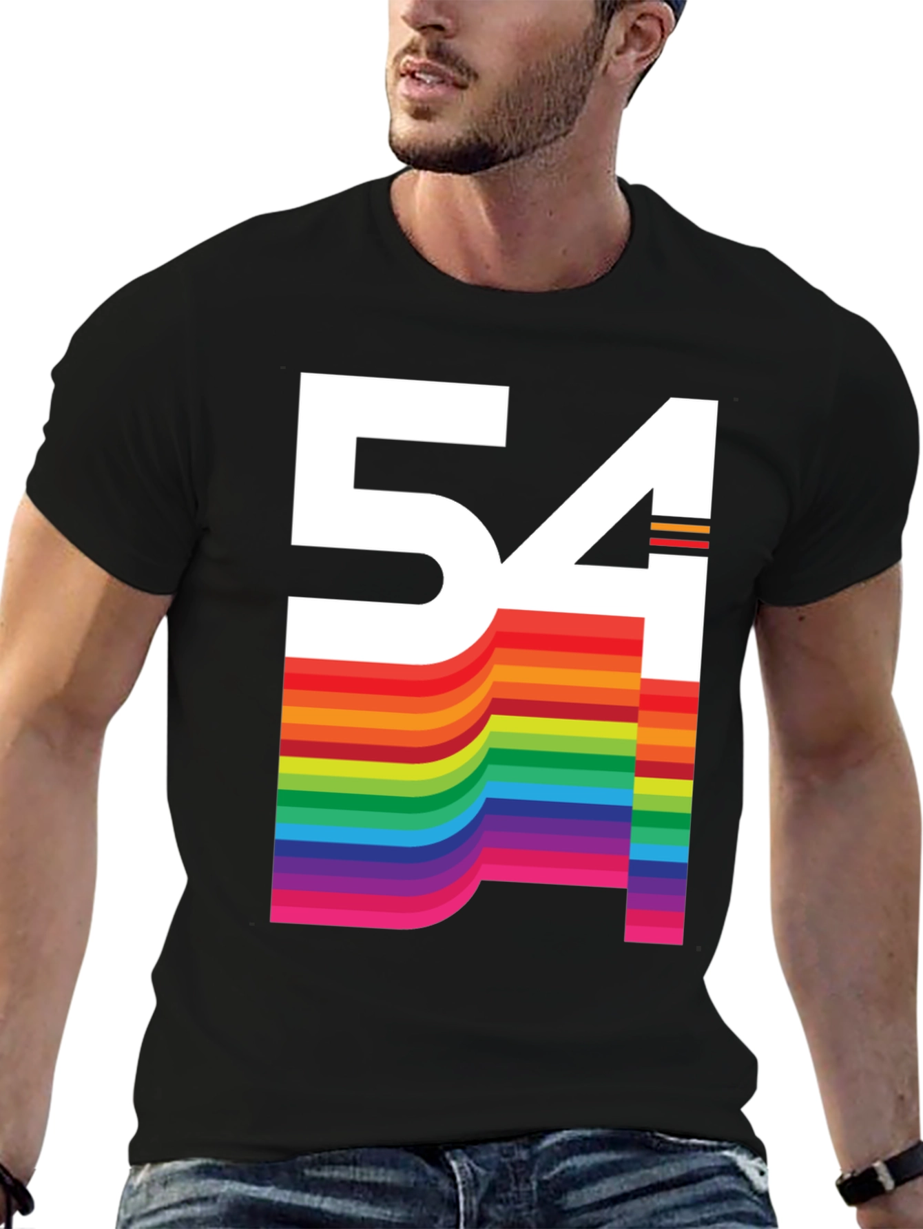 Retro Rainbow 54 Graphic Tee