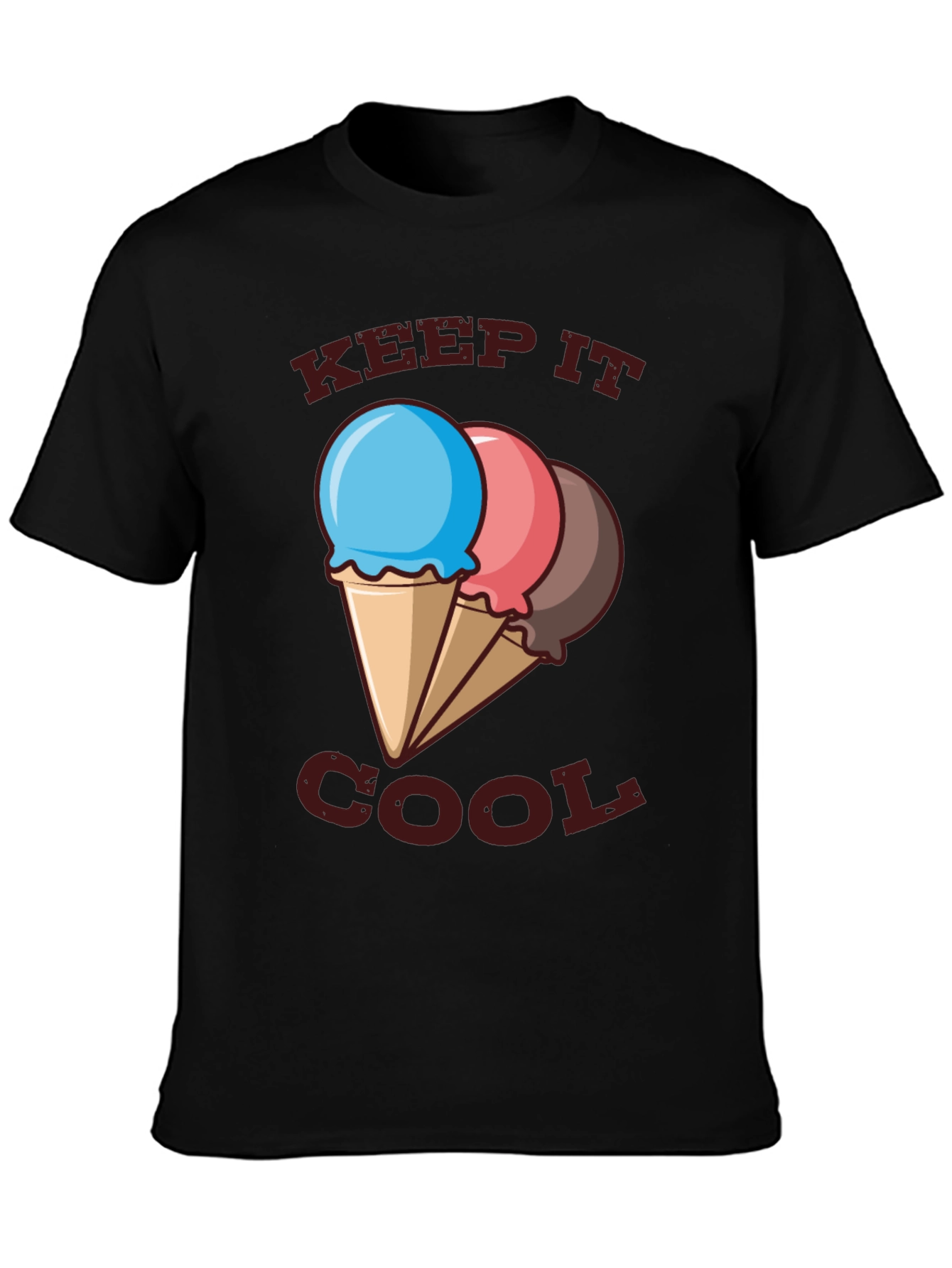 Keep It Cool Ice Cream T-Shirt - Black