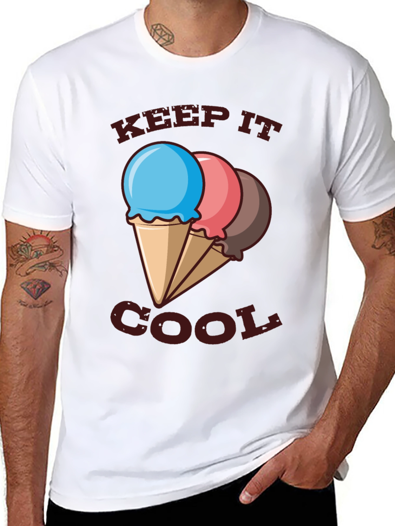 Keep It Cool Ice Cream T-Shirt - Black