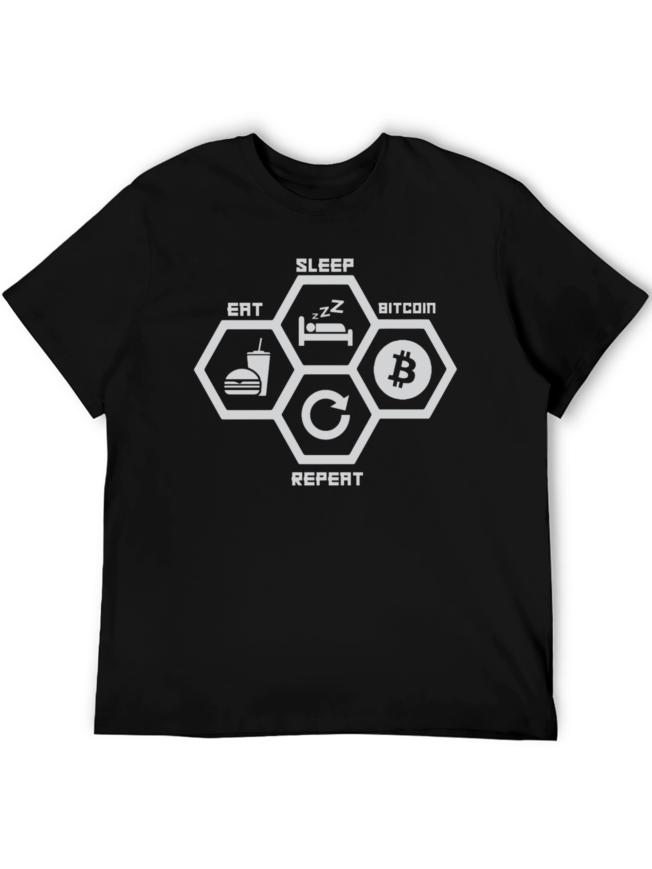 Bitcoin Eat Sleep Repeat T-Shirt Crypto Tee