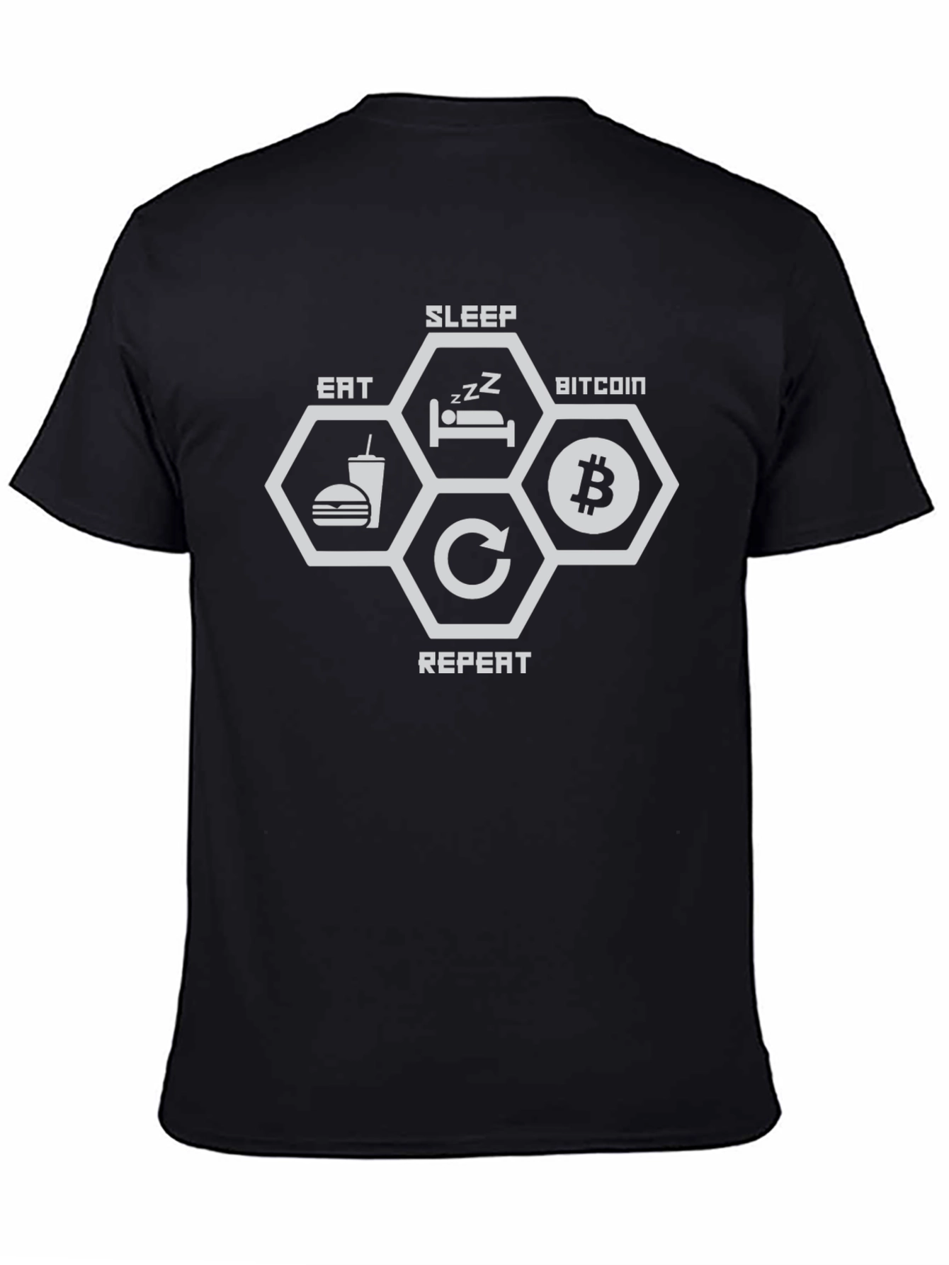 Bitcoin Eat Sleep Repeat T-Shirt Crypto Tee