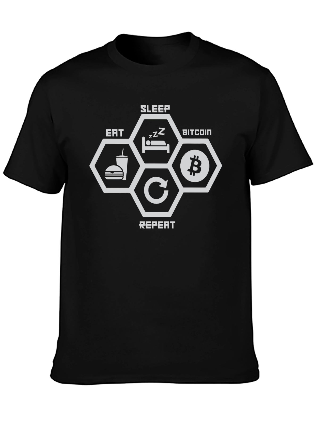 Bitcoin Eat Sleep Repeat T-Shirt Crypto Tee