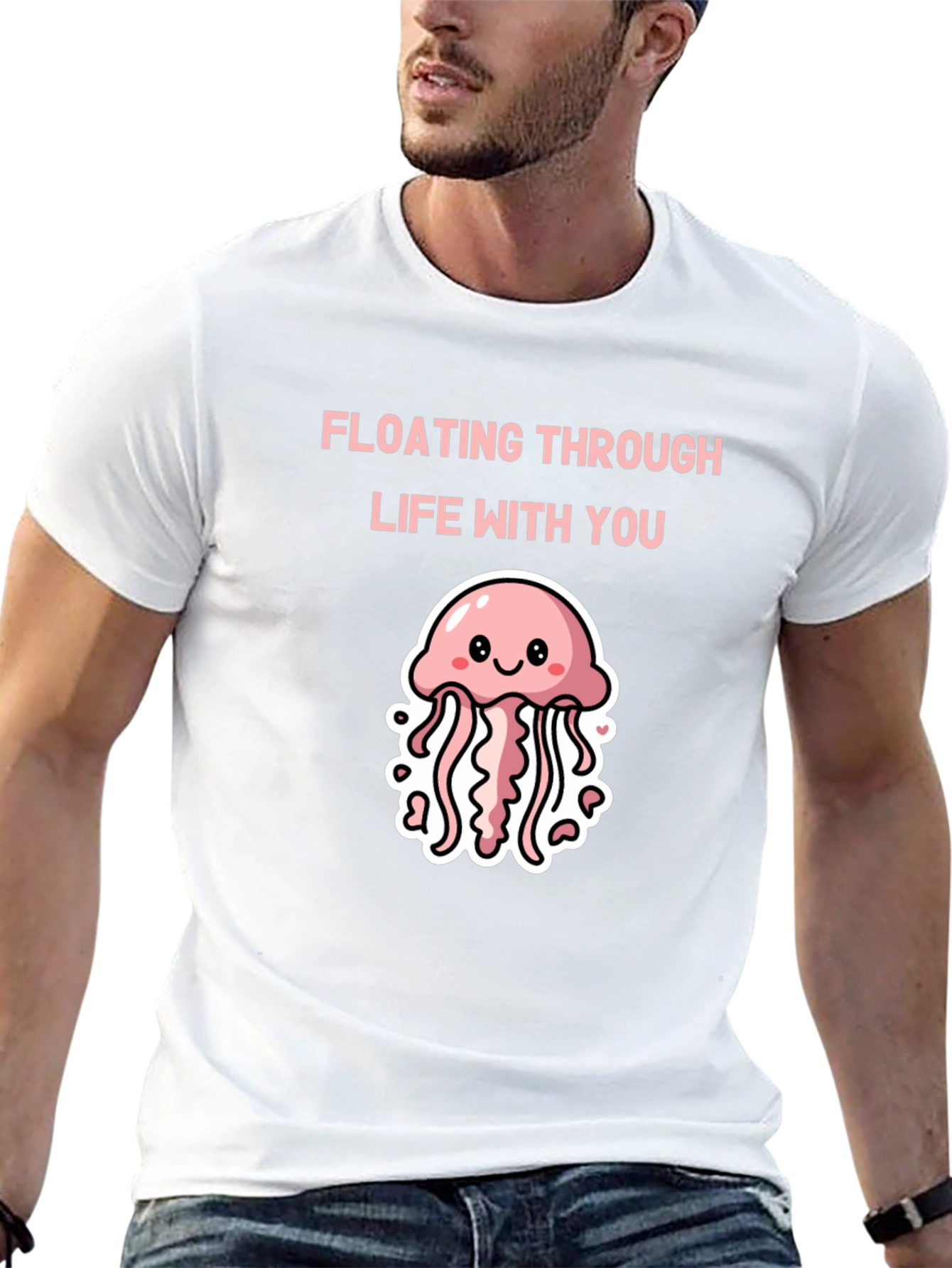 Floating Through Life Jellyfish Graphic T-Shirt